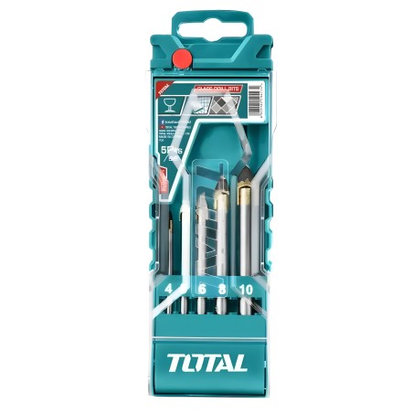 Set of 5 drill bits for glass TACSD7256 | HSS