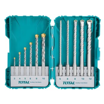 Set of 11 SDS Plus concrete drill bits TACSDL31101 | HSS