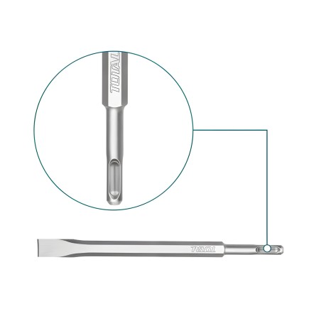 SDS PLUS chisel TAC15121411 | 250 x 20 mm | Chrome-molybdenum (Cr-Mo)