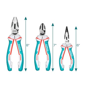 Set of 3 reinforced pliers  THT2K0301S | Chrome-vanadium (Cr-V)