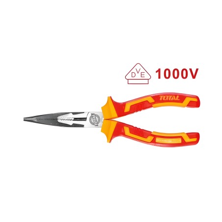 Insulated curved flat-nose pliers  THTIP2481 | 200 mm | Chrome-vanadium (Cr-V)