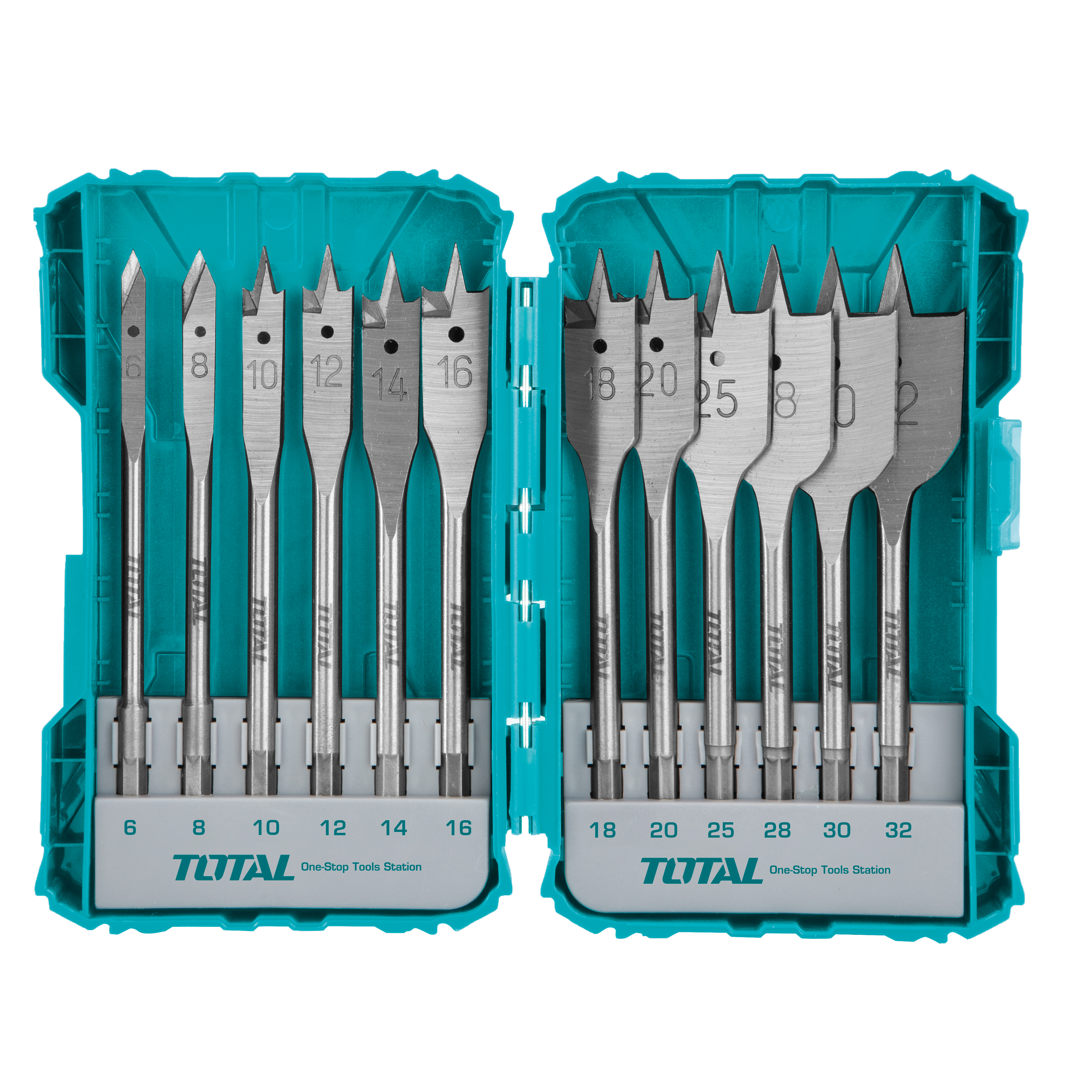 Set of 12 drill bits for wood TACSDL1201 | HSS