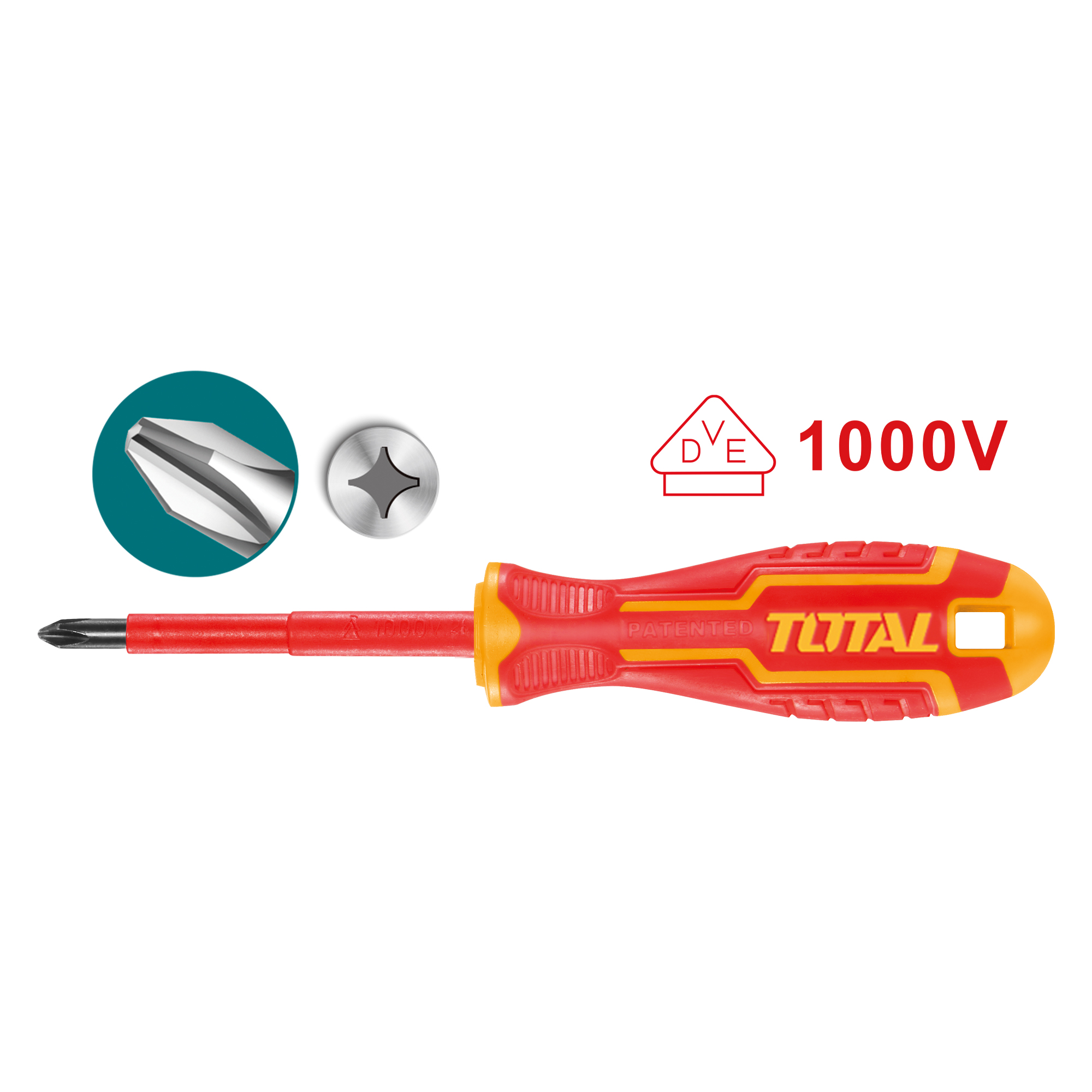 Insulated Phillips screwdriver  THTISPH | PH1 x 80 mm | Chrome-vanadium (Cr-V)