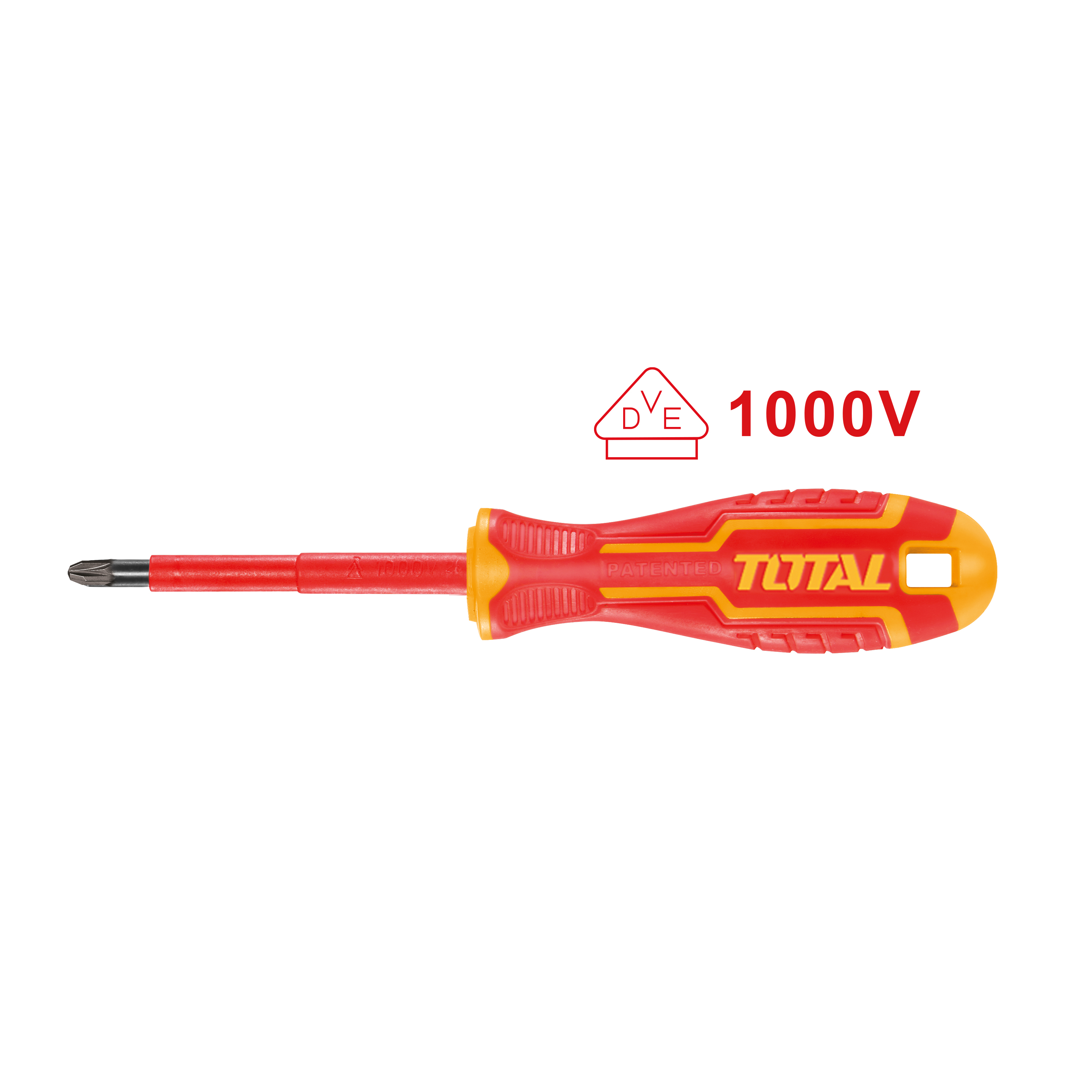 Insulated Pozidrive screwdriver  THTISPZ | PZ2 x 100 mm | Chrome-vanadium (Cr-V)