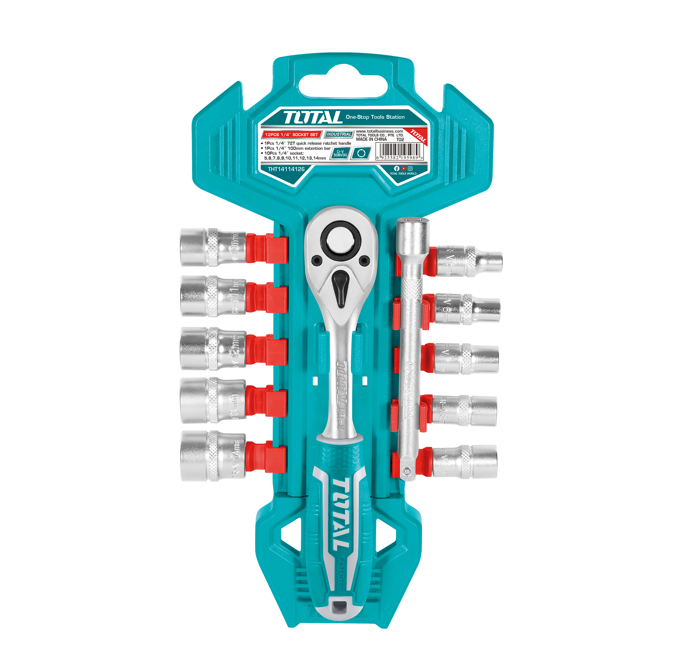 Set of 10 sockets 1/4'' THT14114126 | 1/4''
