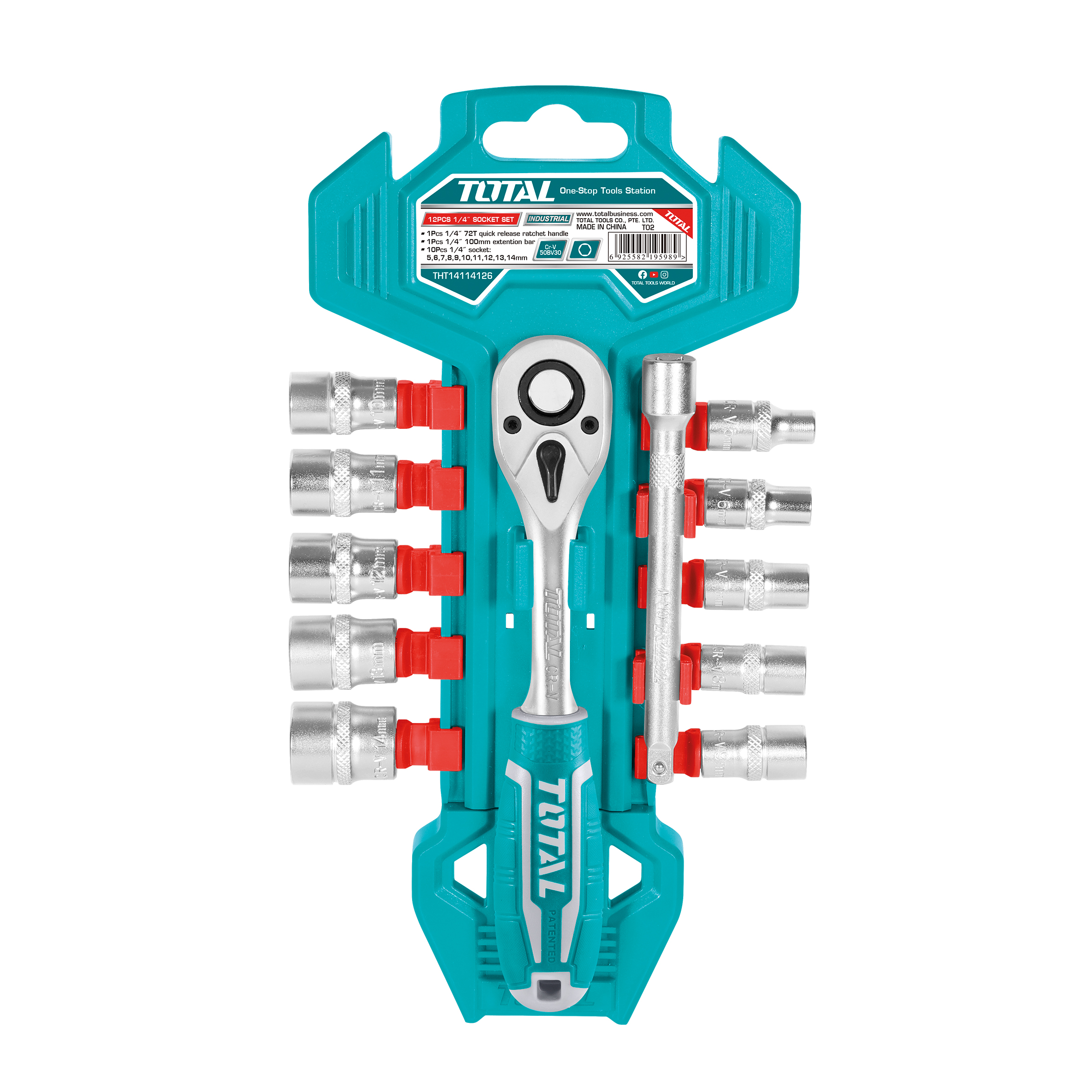Set of 10 sockets 1/2'' THT141121 | 1/2''