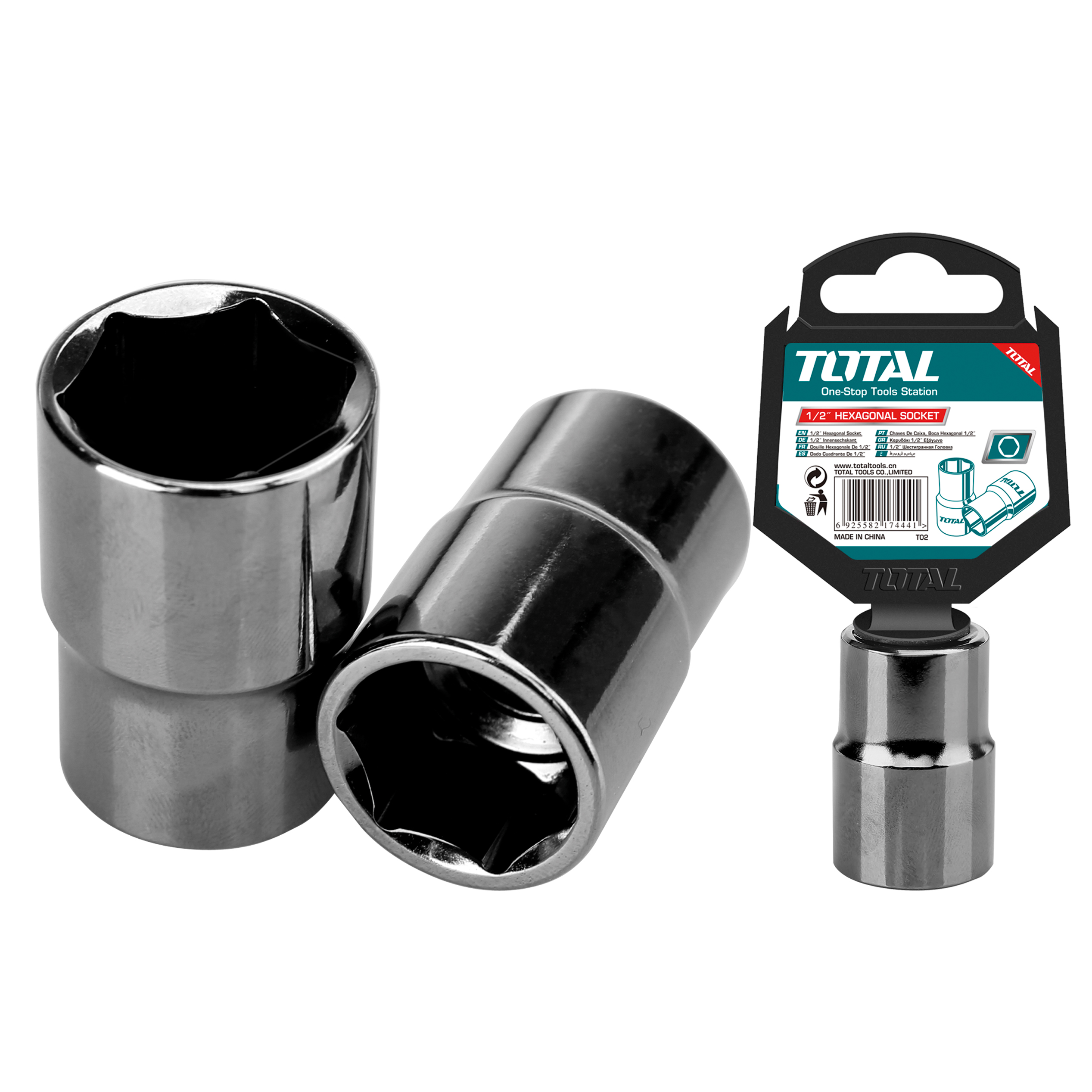 Long hexagonal socket 1/2'' THTST12L | 1/2 drive 32 mm | CR-V (50BV30)