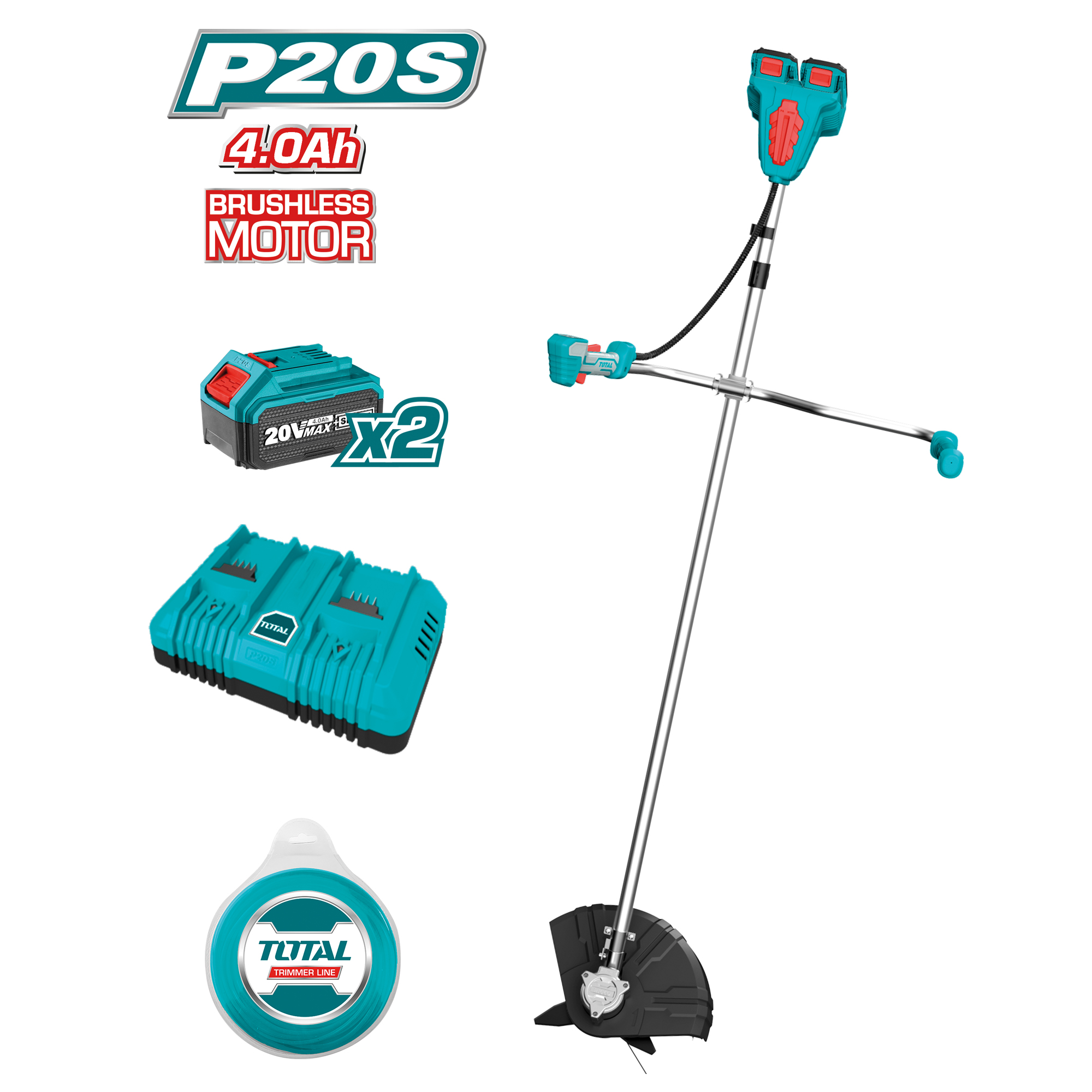 Brushless battery-powered brushcutter TSTLI202521 | 40 V