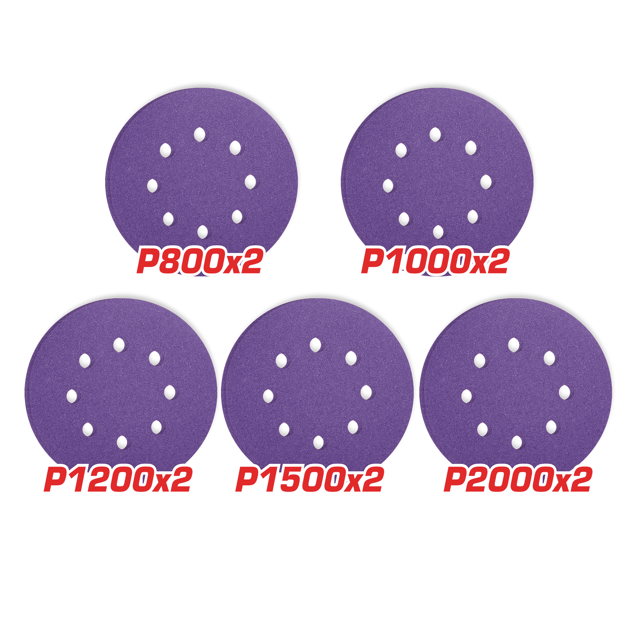 Set of round abrasive sheets TAC73150101 | Ø150 mm