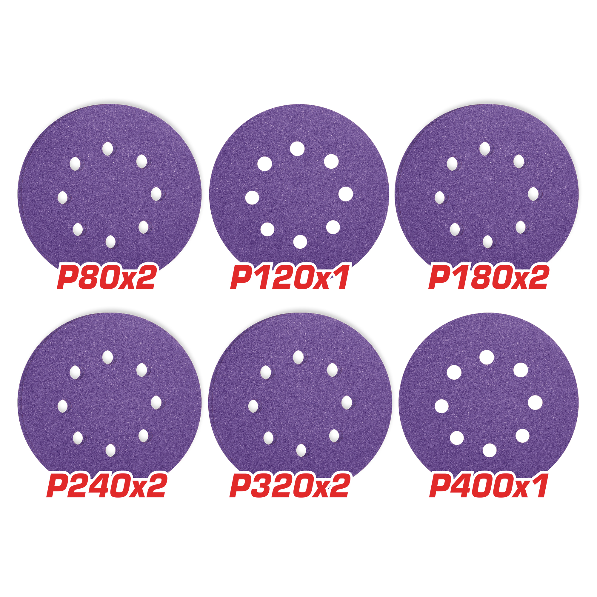 Set of round abrasive sheets TAC73150102 | Ø150 mm
