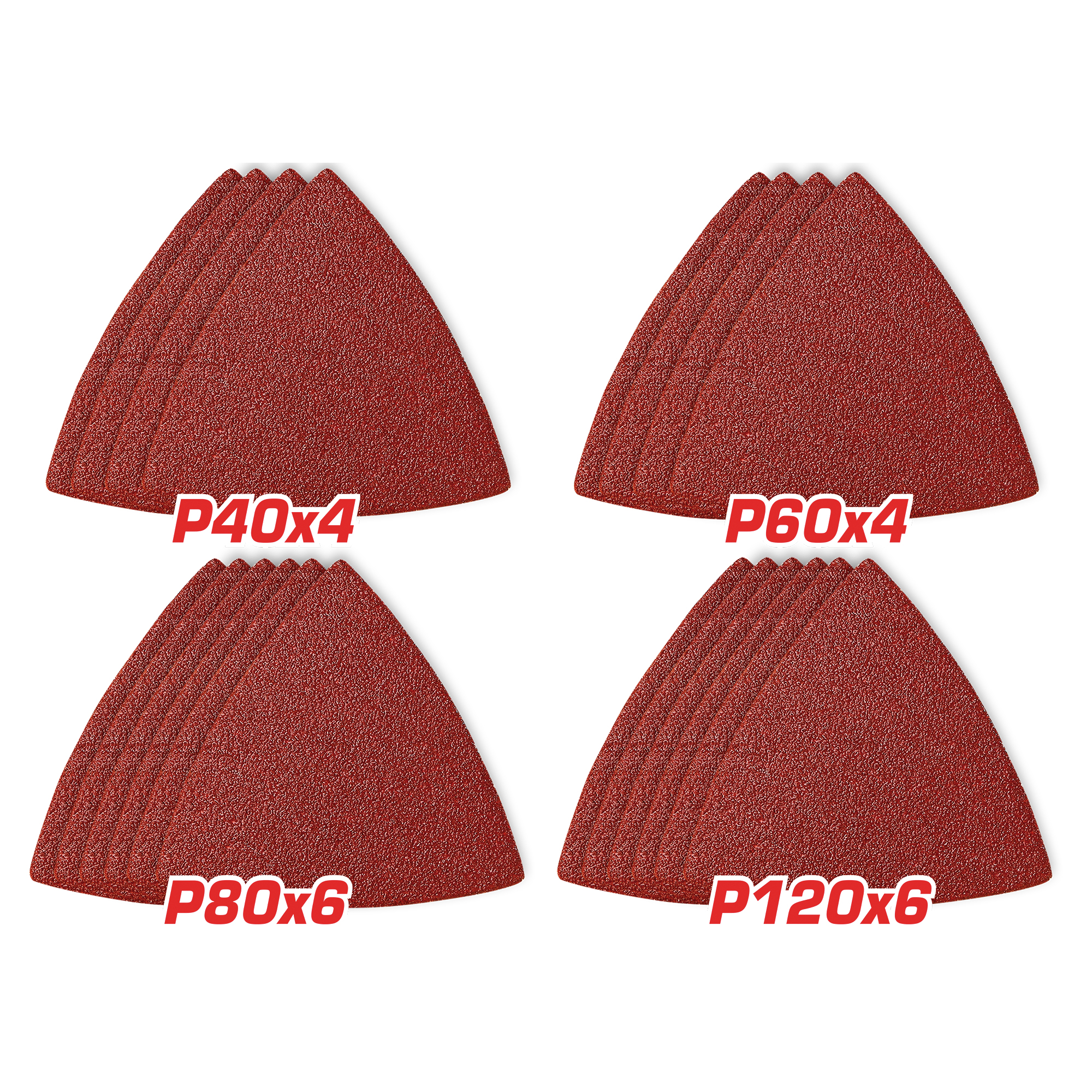 Set of abrasive sheets for multifunction sander TAC78080201