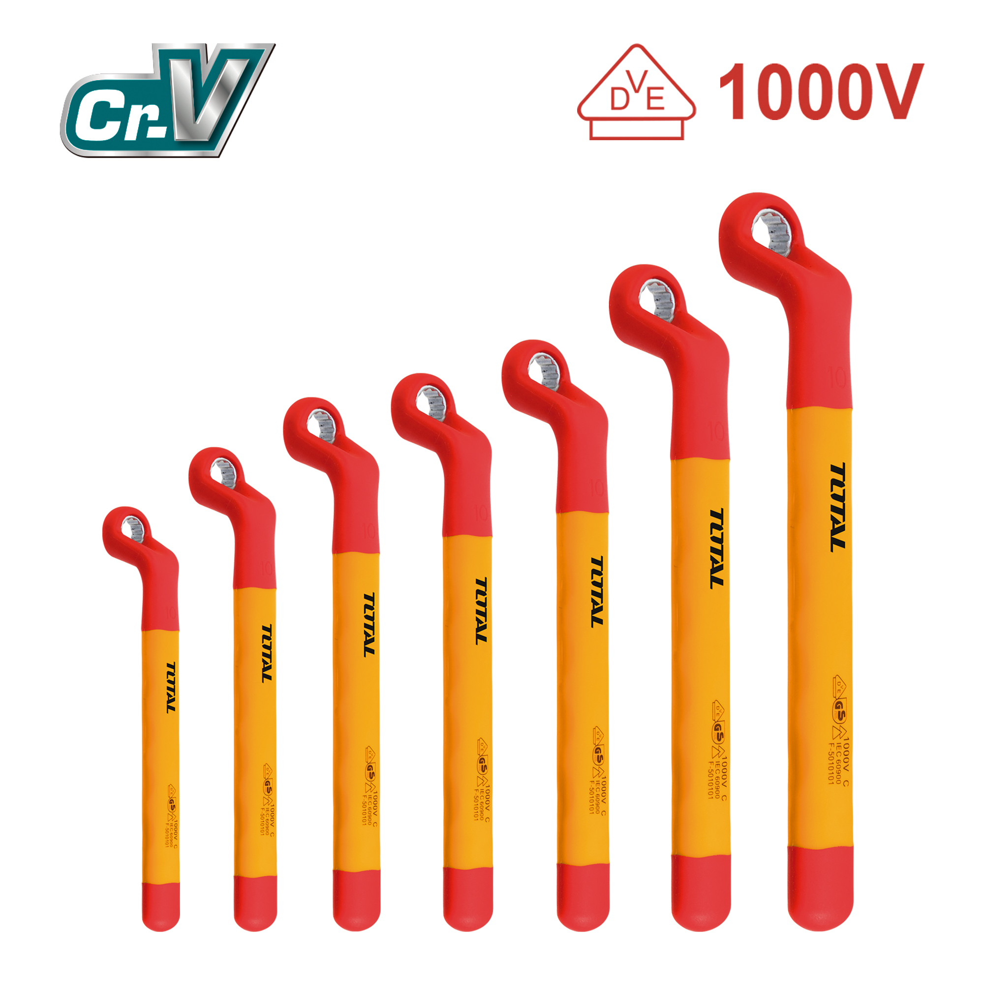 Set of 7 insulated offset wrenches THKISPA0702