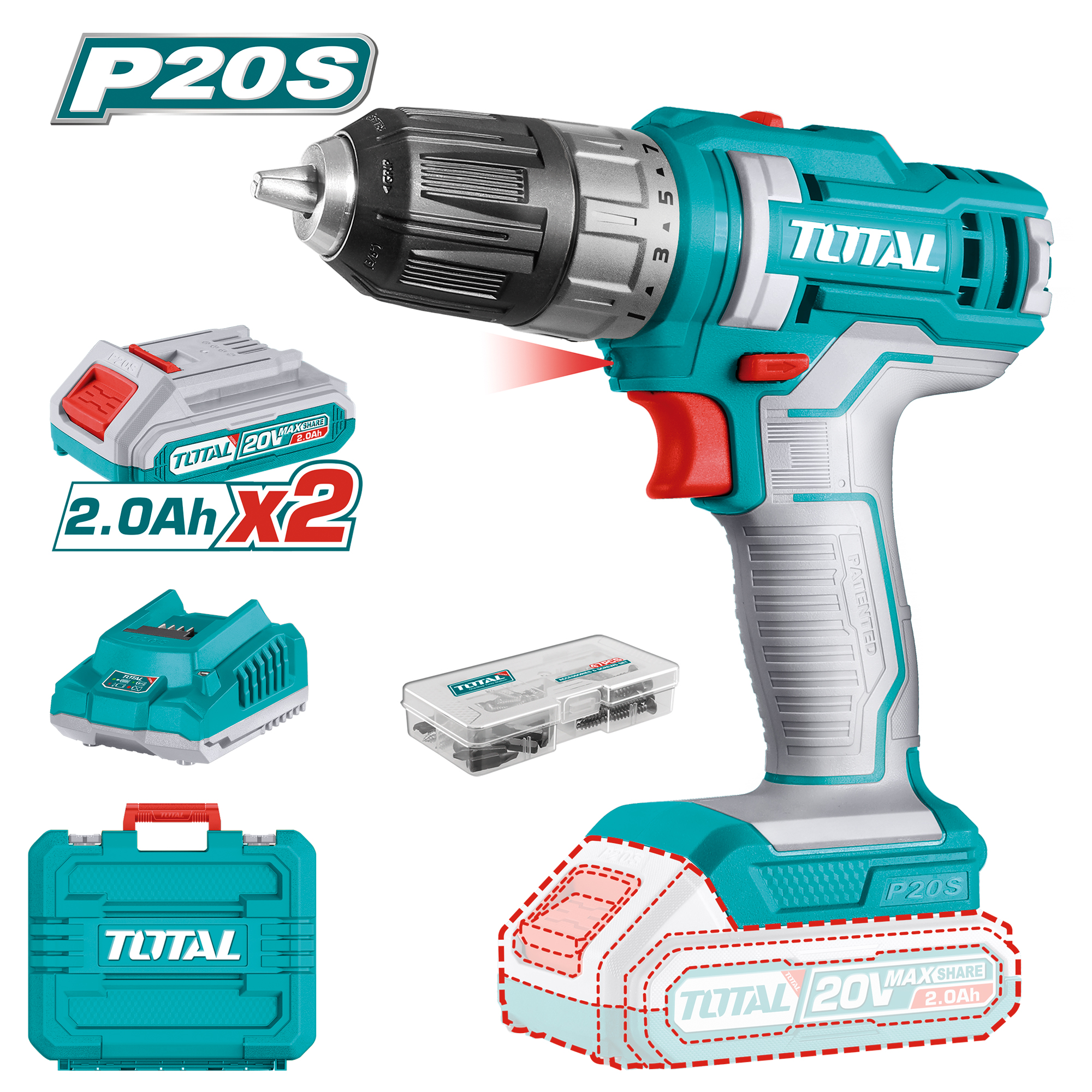 Cordless drill driver TDLI200528E | 20 V