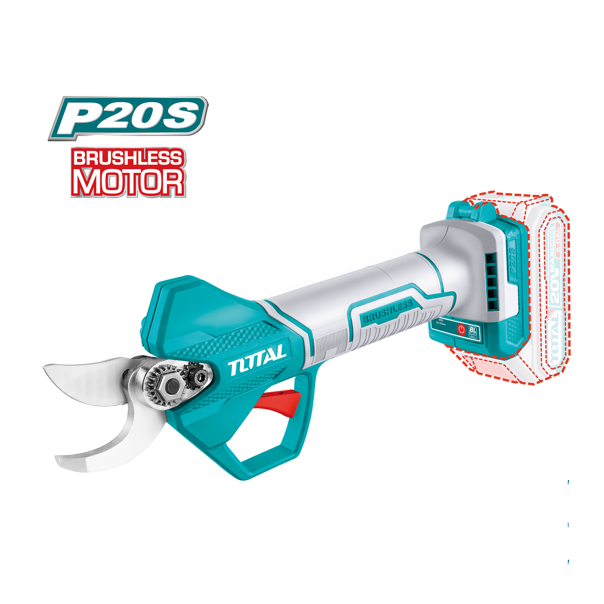 Brushless Cordless Pruning Shears TSSLI20258 | 20 V