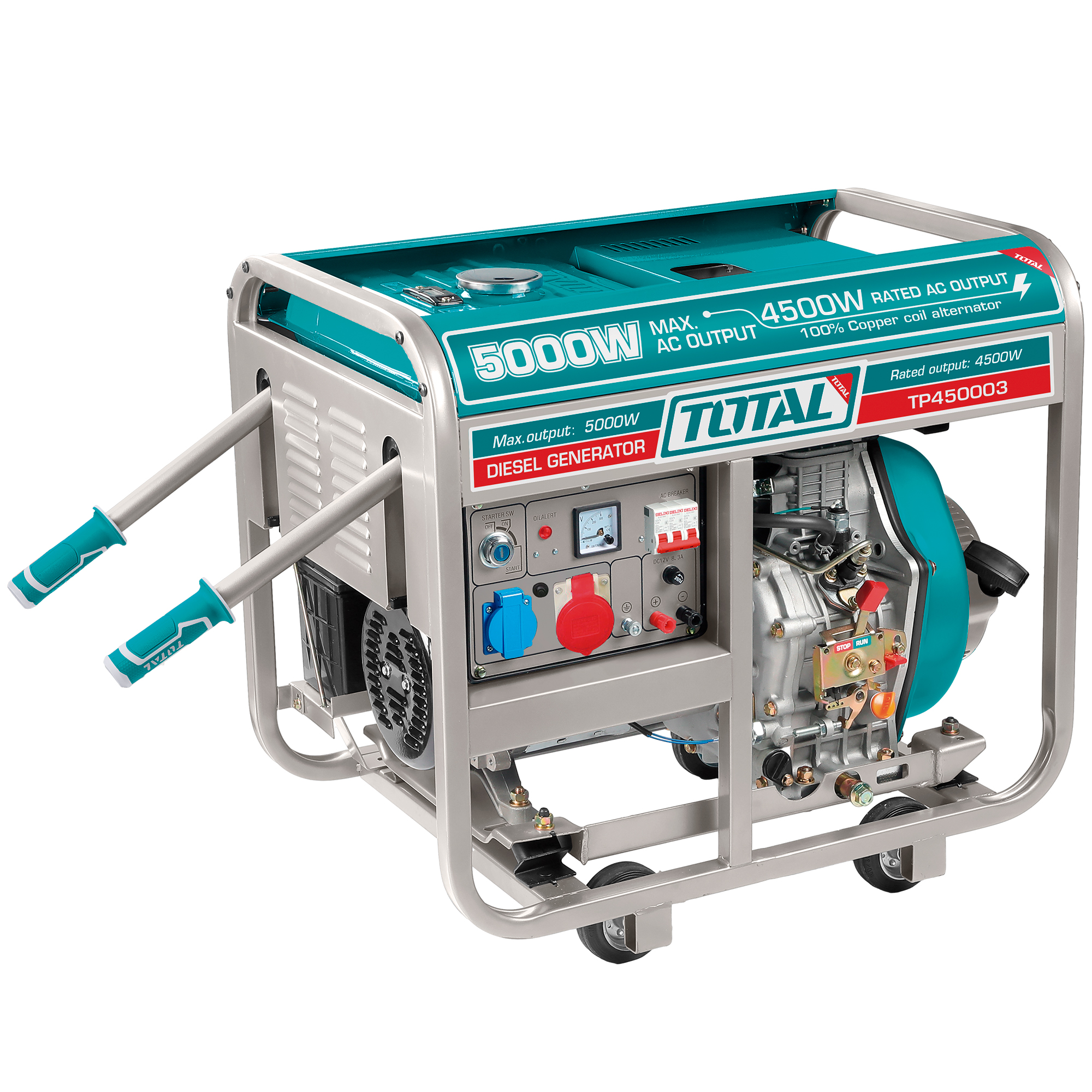 OPEN portable diesel GENERATOR 5.0 kW - Three-phase TP450003 | 5.0 kW