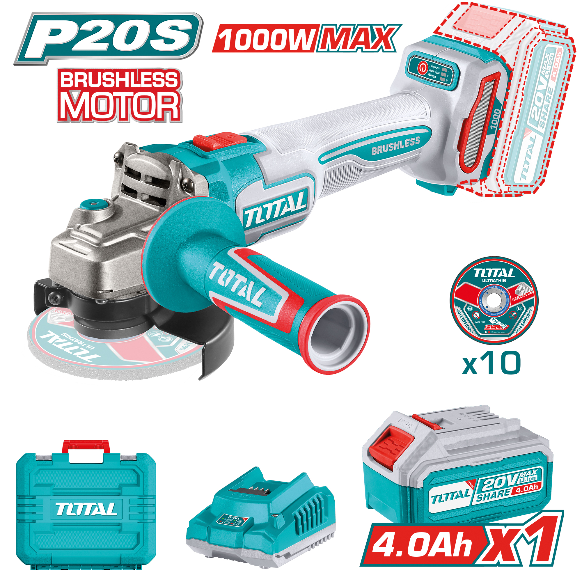 Brushless battery grinder TAGLI271531E | 20 V