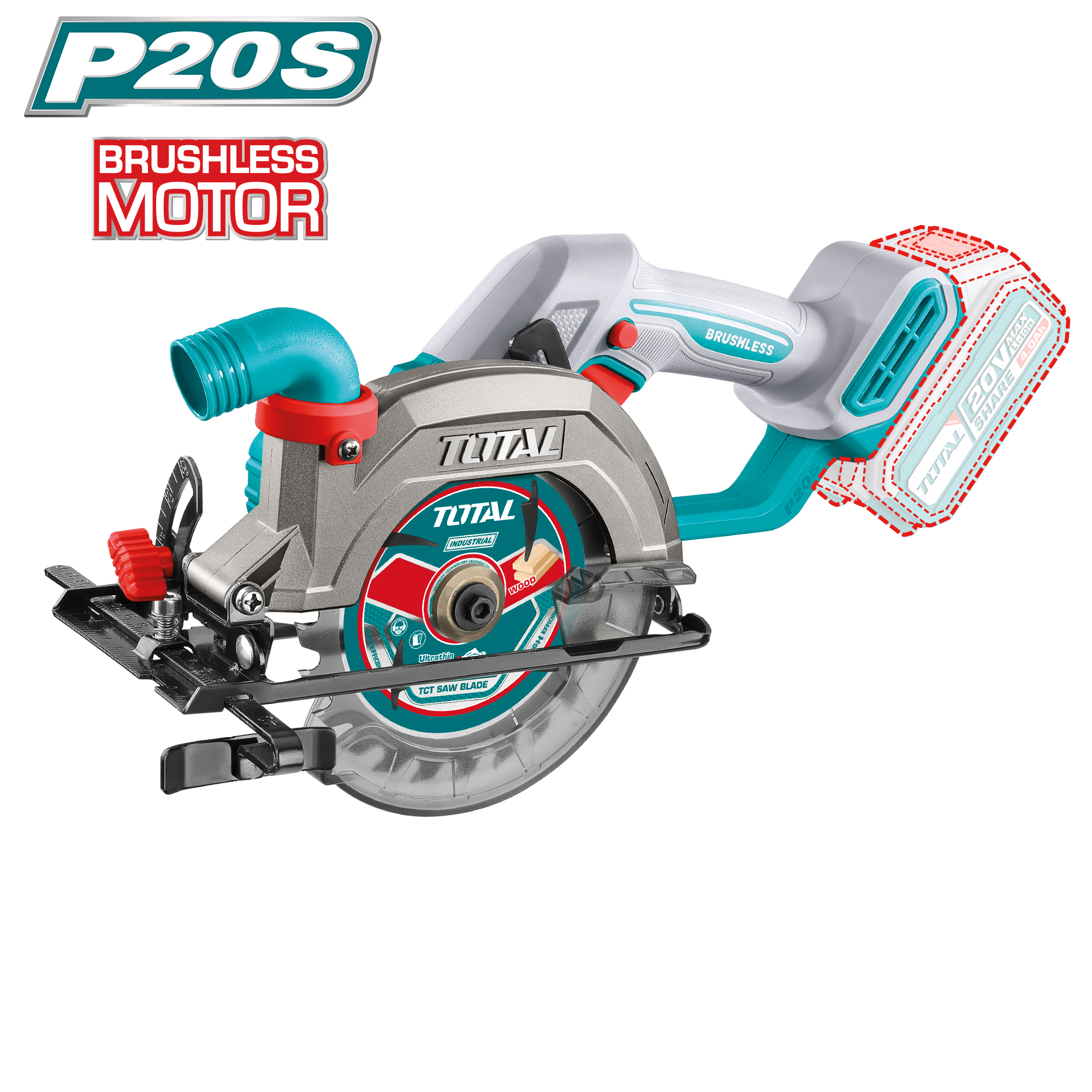 Brushless battery circular saw TSLI1402 | 20 V