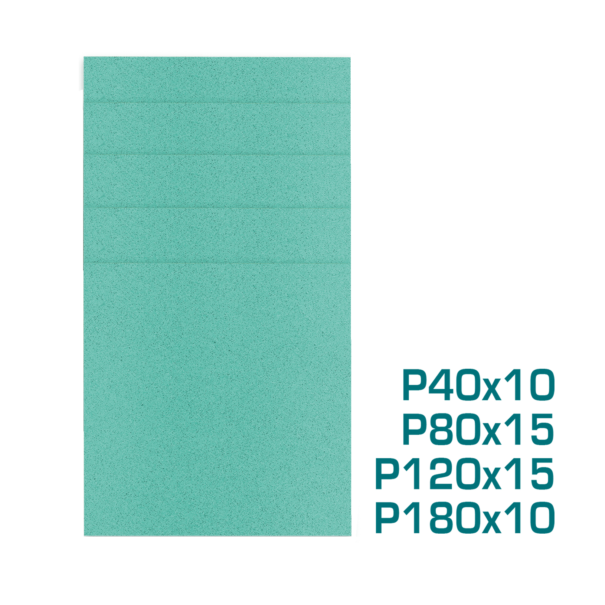 Set of 50 square abrasive sheets TAC145115