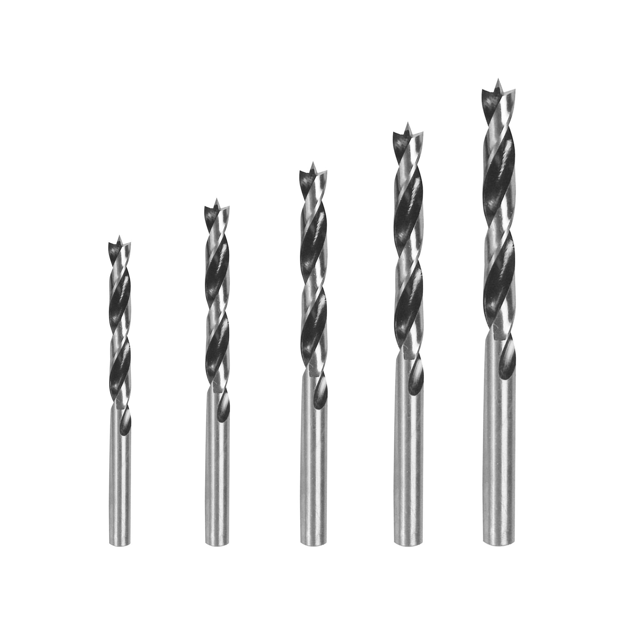 Set of 5 drill bits for wood TACSD7055 | HSS