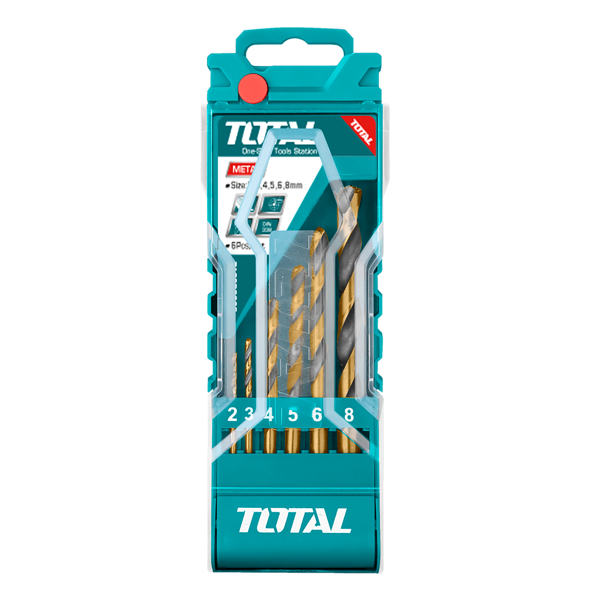 Set of 6 drill bits for metal TACSD0065 | HSS