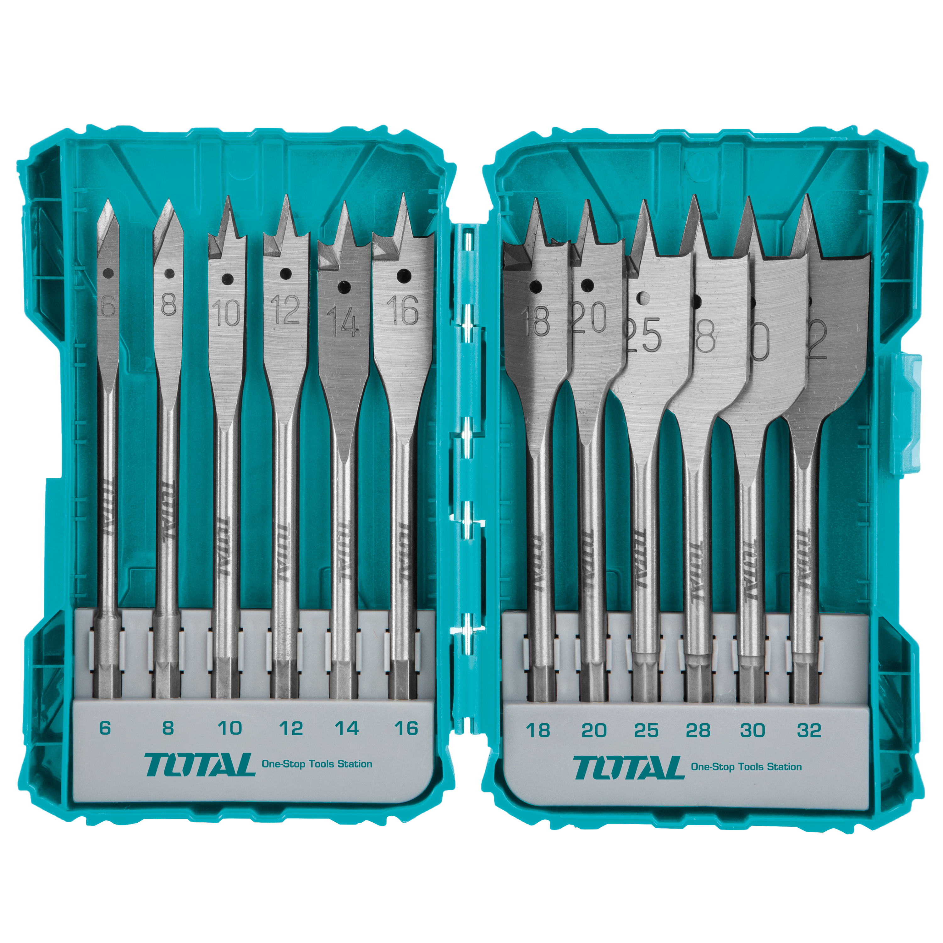 Set of 12 drill bits for wood TACSDL1201 | HSS