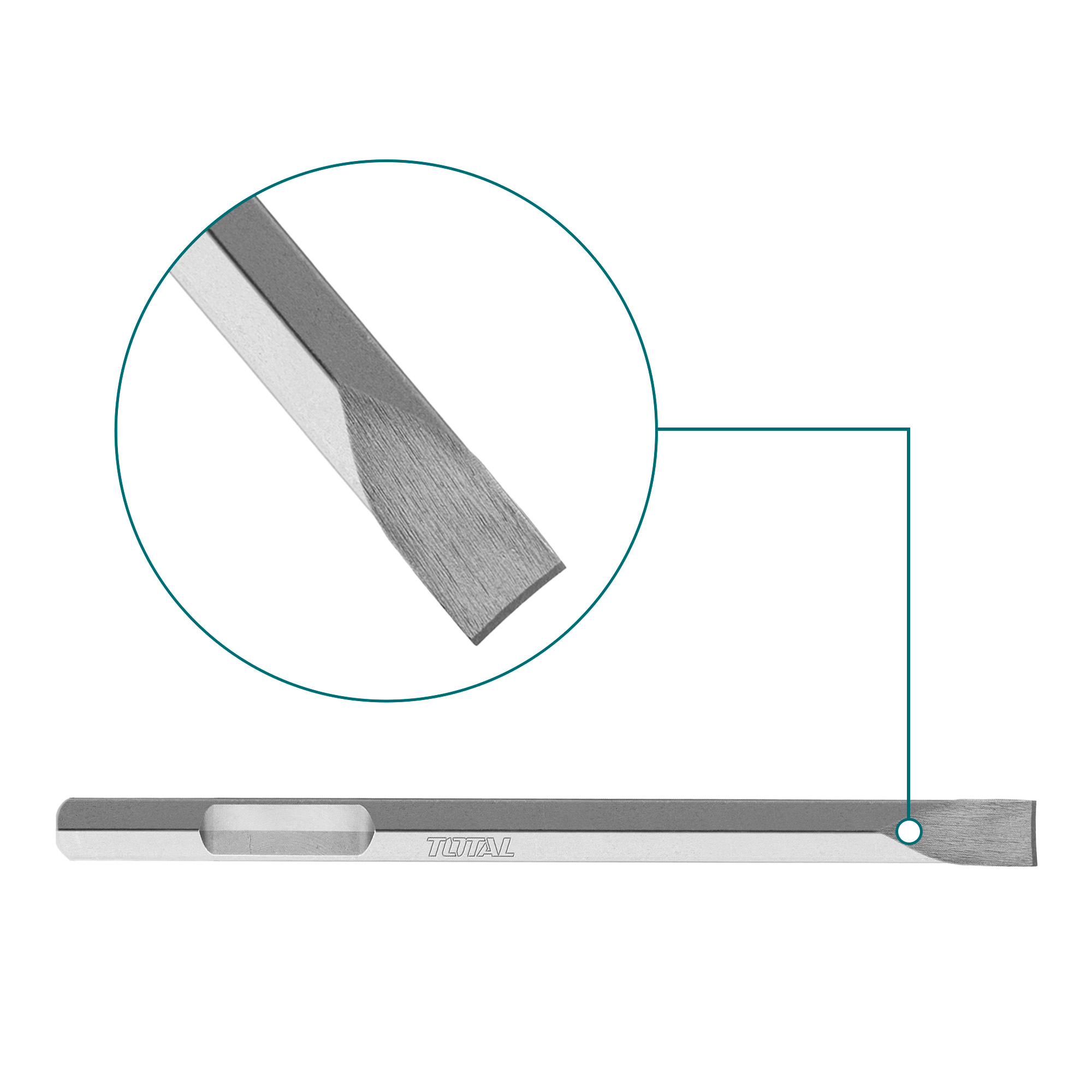 HEX chisel TAC1532282 | 530 x 35 mm | Chrome-molybdenum (Cr-Mo)