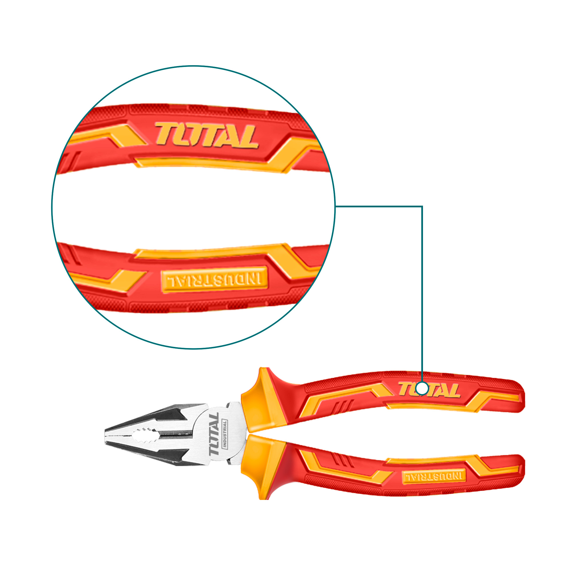 Universal insulated pliers THTIP21 | 180 mm | Chrome-vanadium (Cr-V)