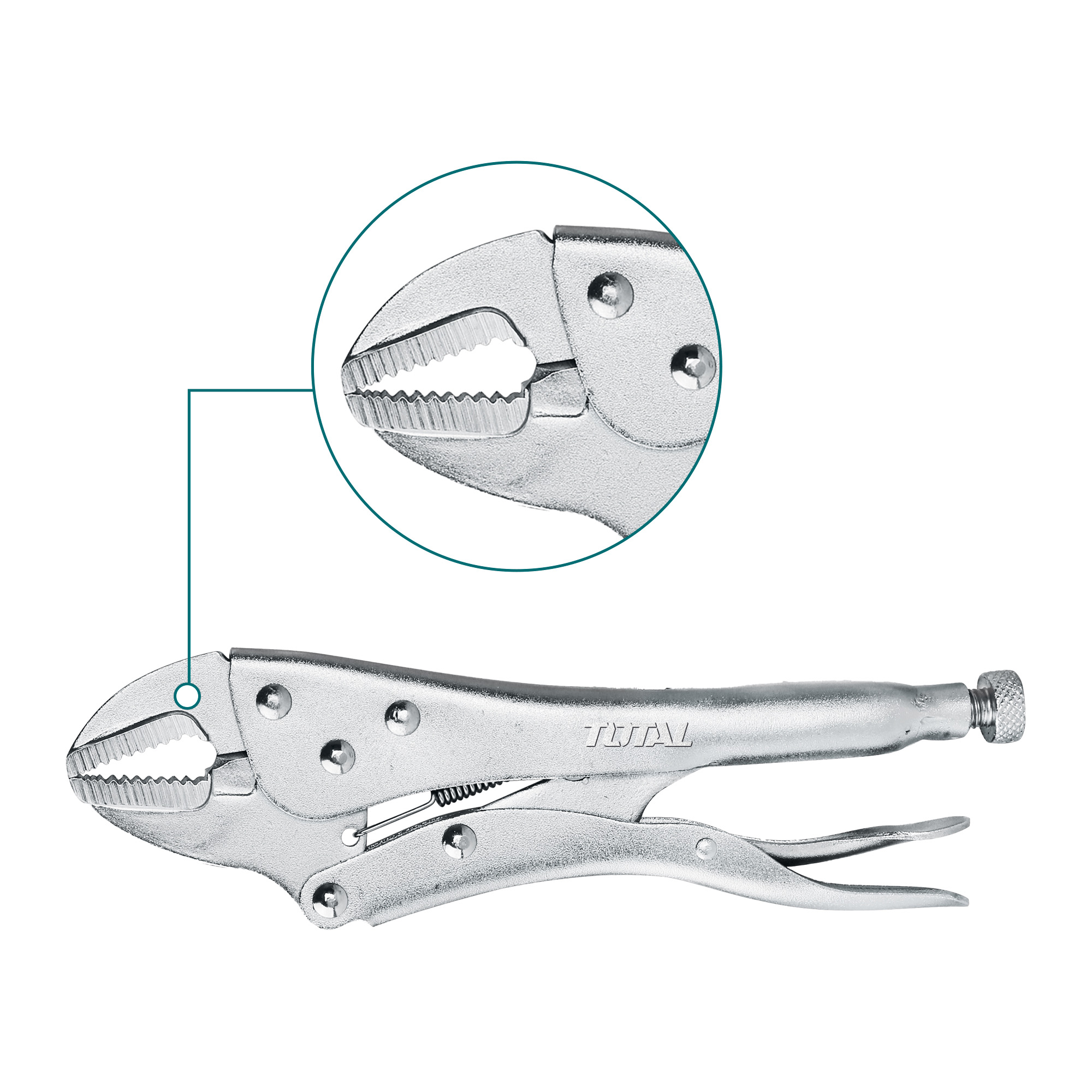 Curved jaw locking pliers THT191002 | 250 mm | Carbon steel