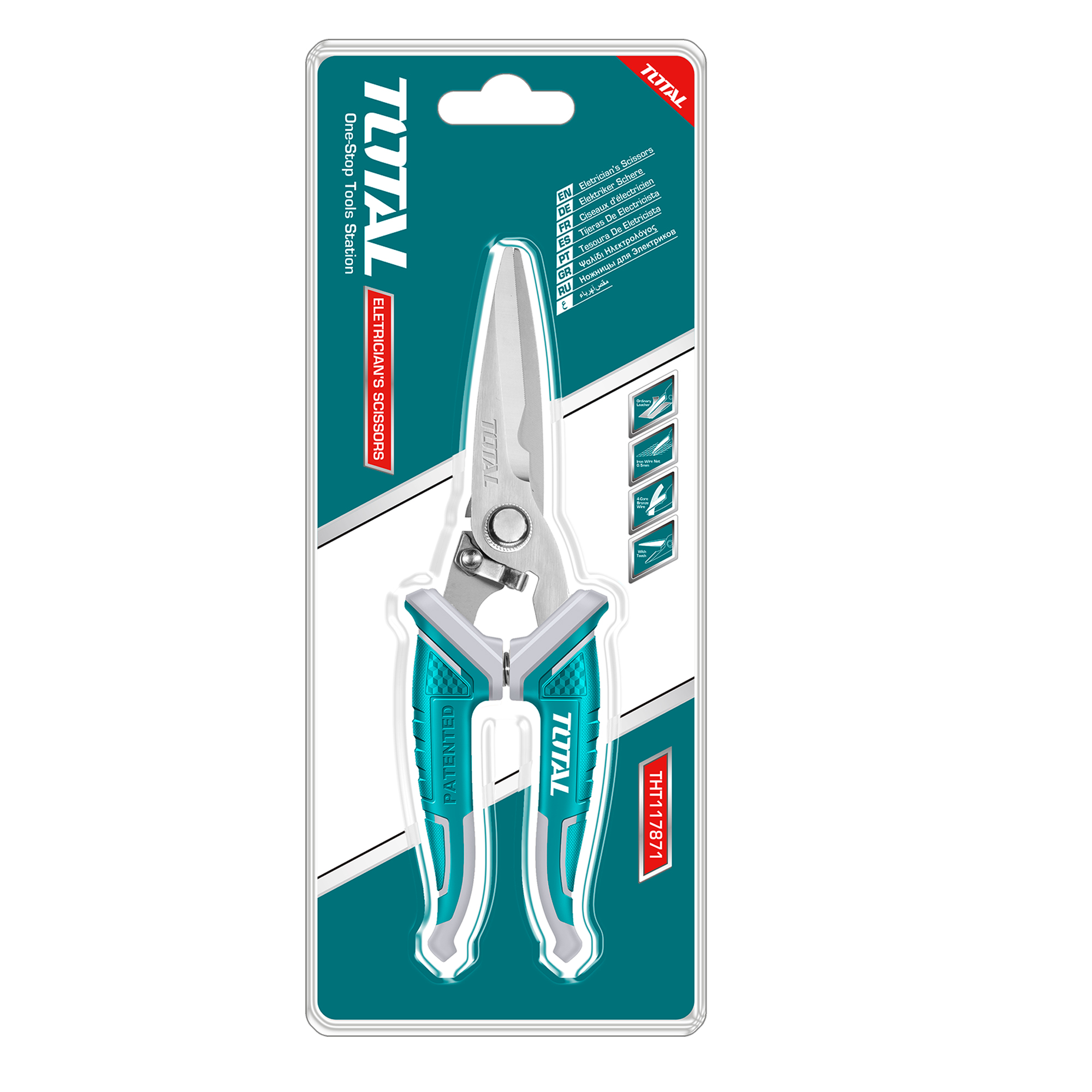 Electrician's scissors THT117871 | 178 mm | Stainless steel