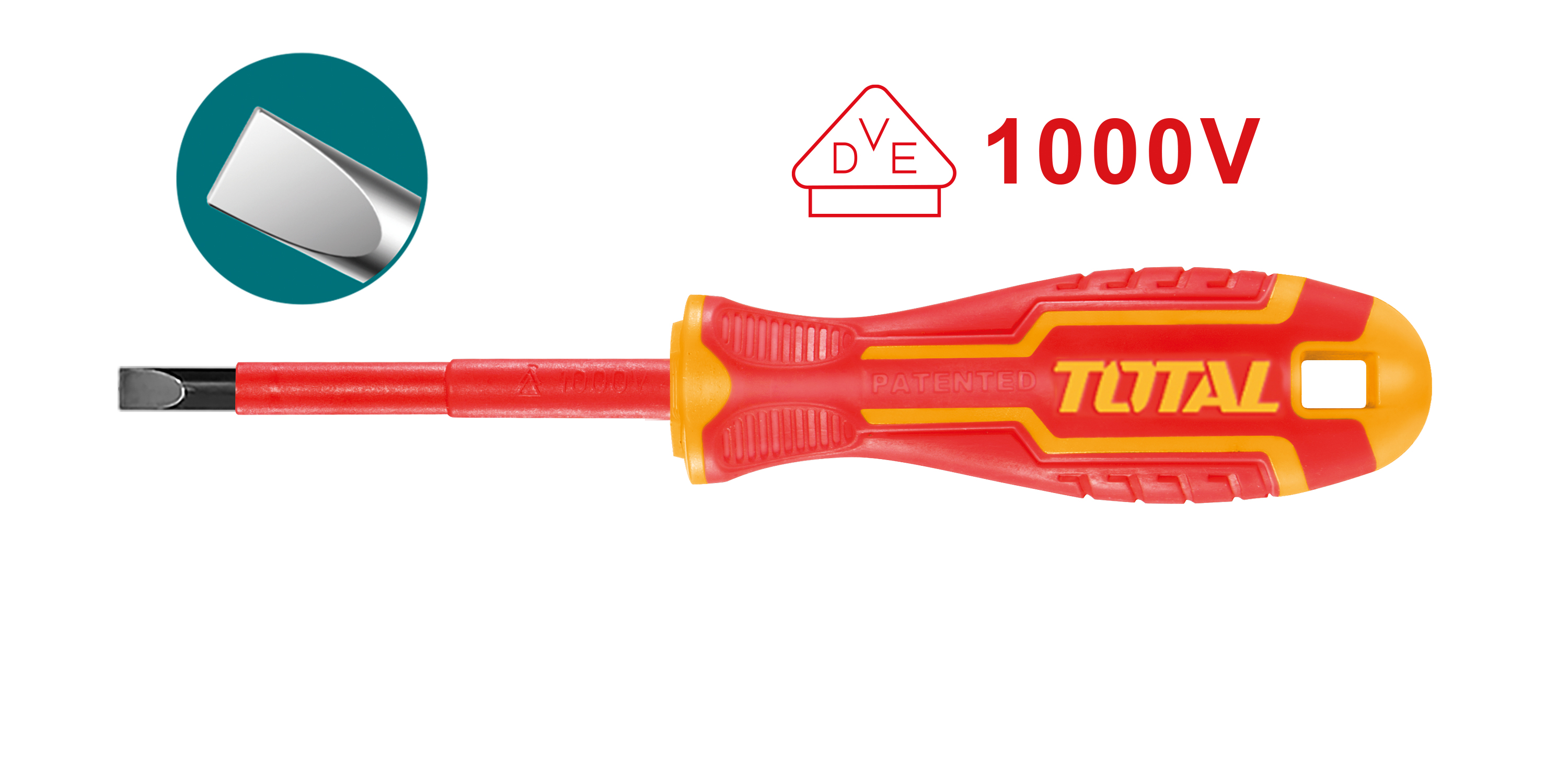 Insulated flat screwdriver  THTIS | SL4 x 100 mm | Chrome-vanadium (Cr-V)