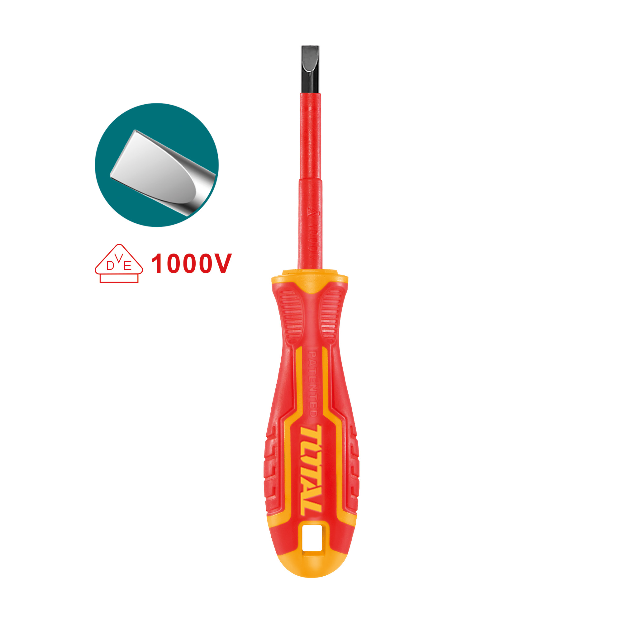 Insulated flat screwdriver  THTIS | SL4 x 100 mm | Chrome-vanadium (Cr-V)