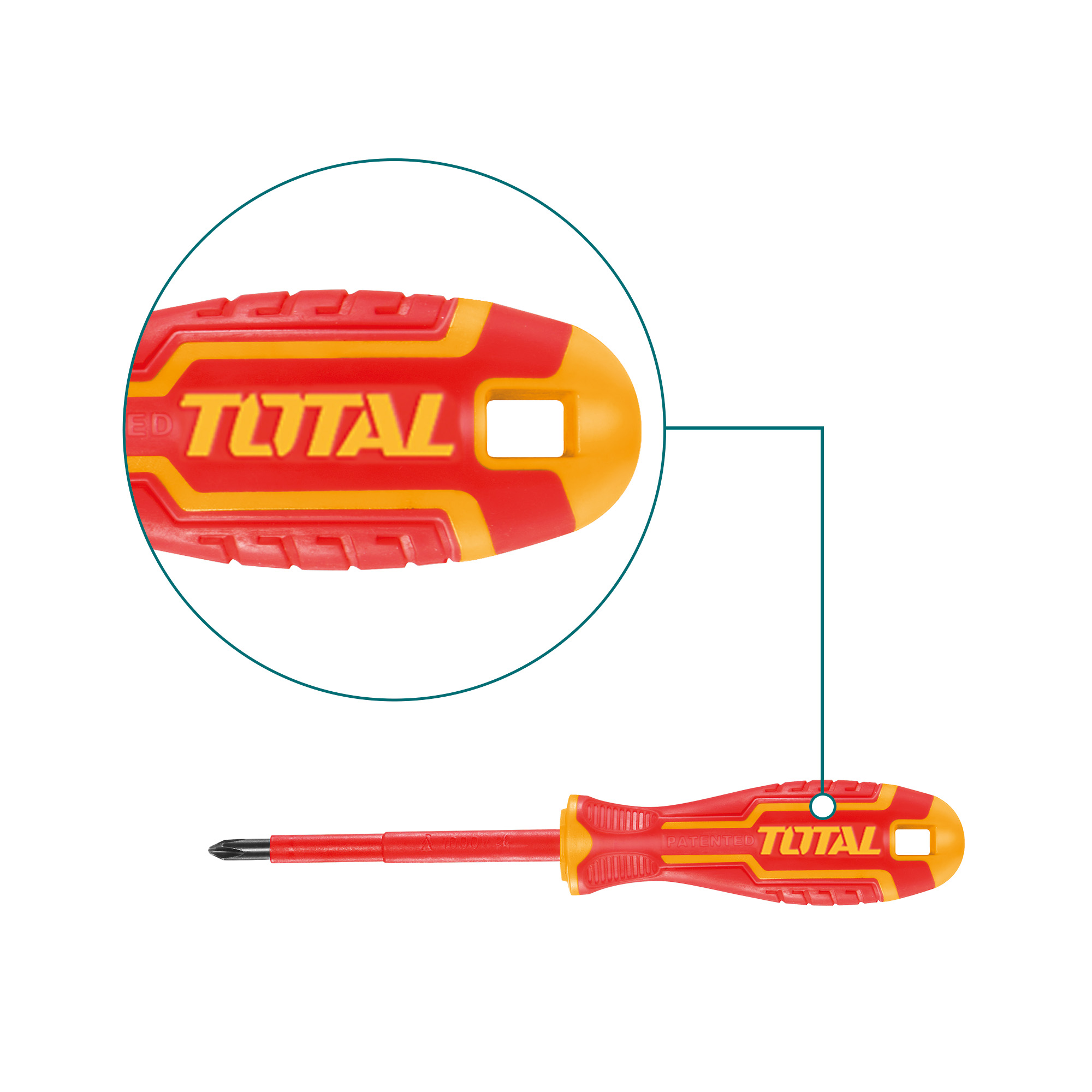 Insulated Phillips screwdriver  THTISPH | PH1 x 80 mm | Chrome-vanadium (Cr-V)