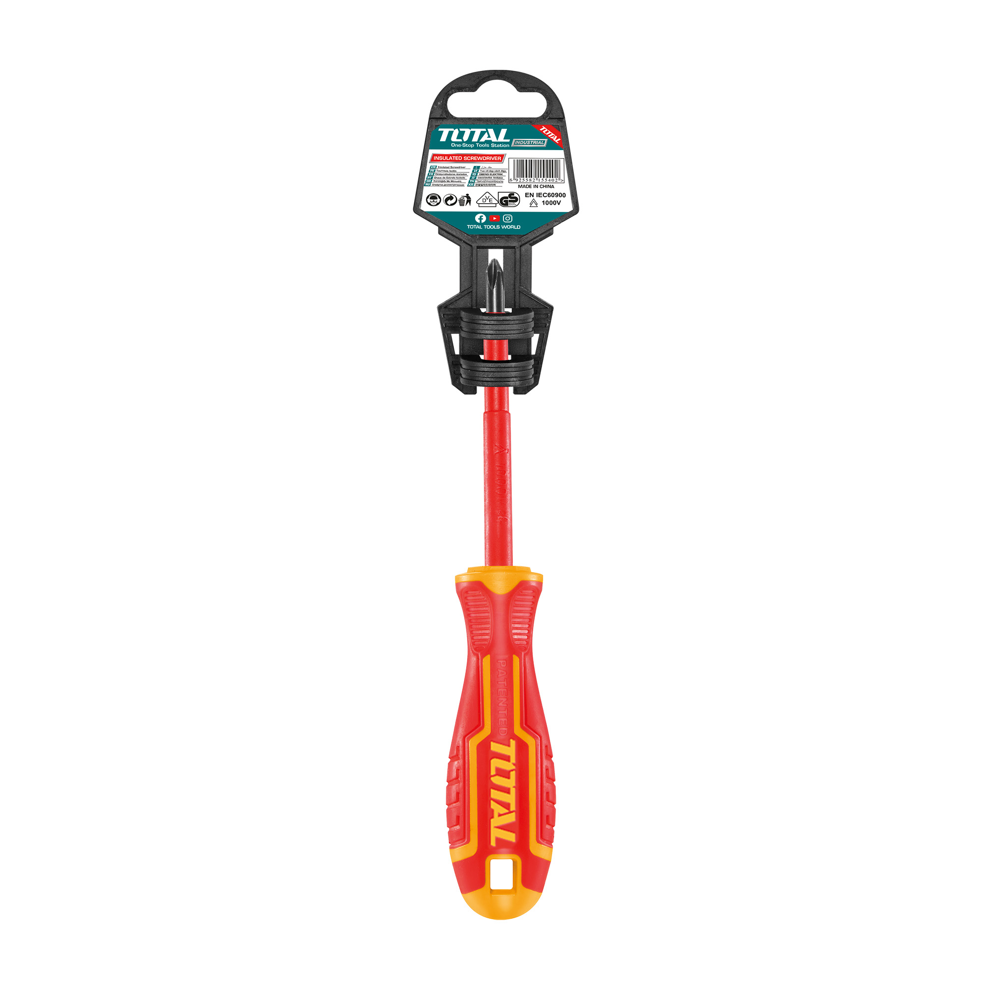 Insulated Phillips screwdriver  THTISPH | PH2 x 100 mm | Chrome-vanadium (Cr-V)