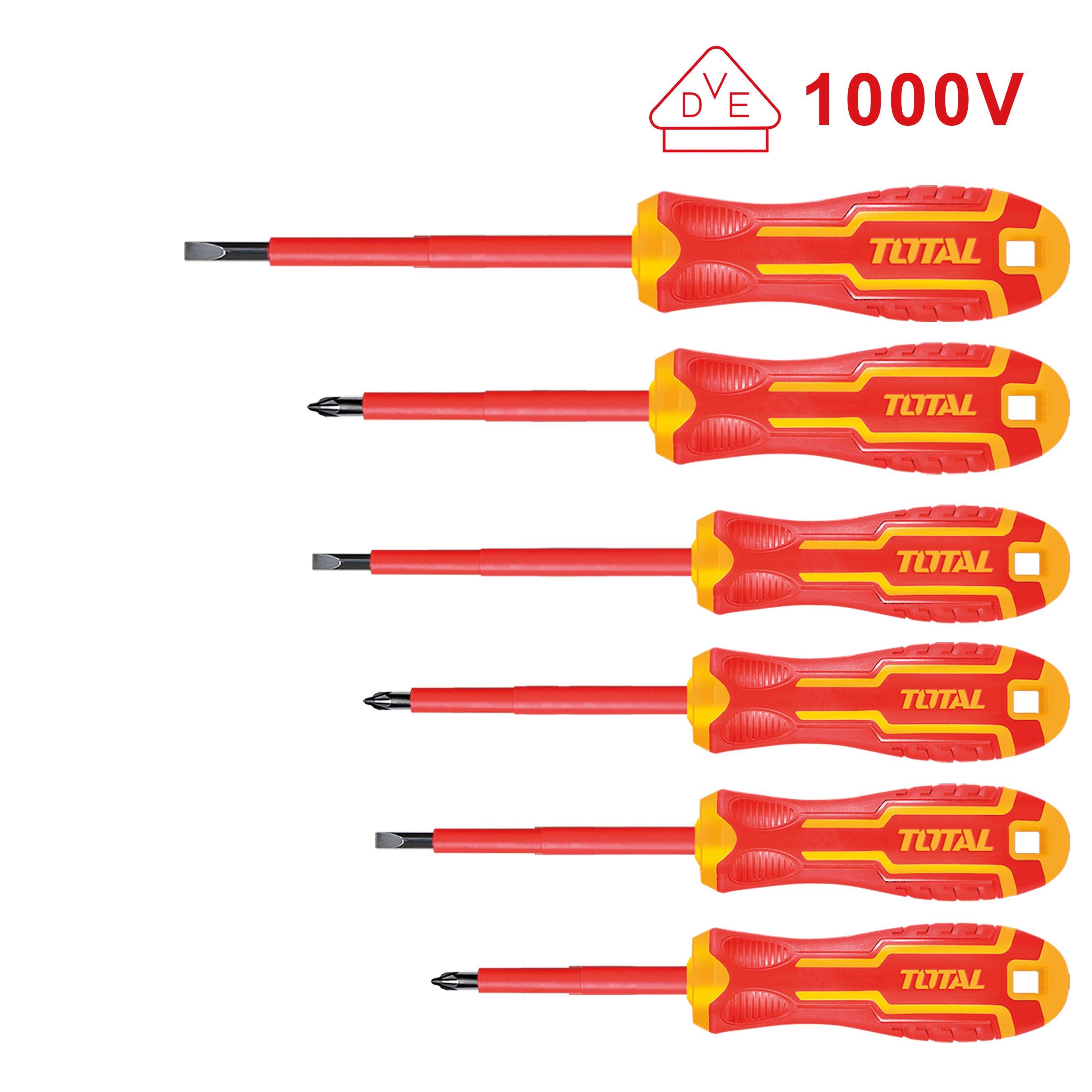 Set of 6 insulated screwdrivers  THTIS566 | Chrome-vanadium (Cr-V)
