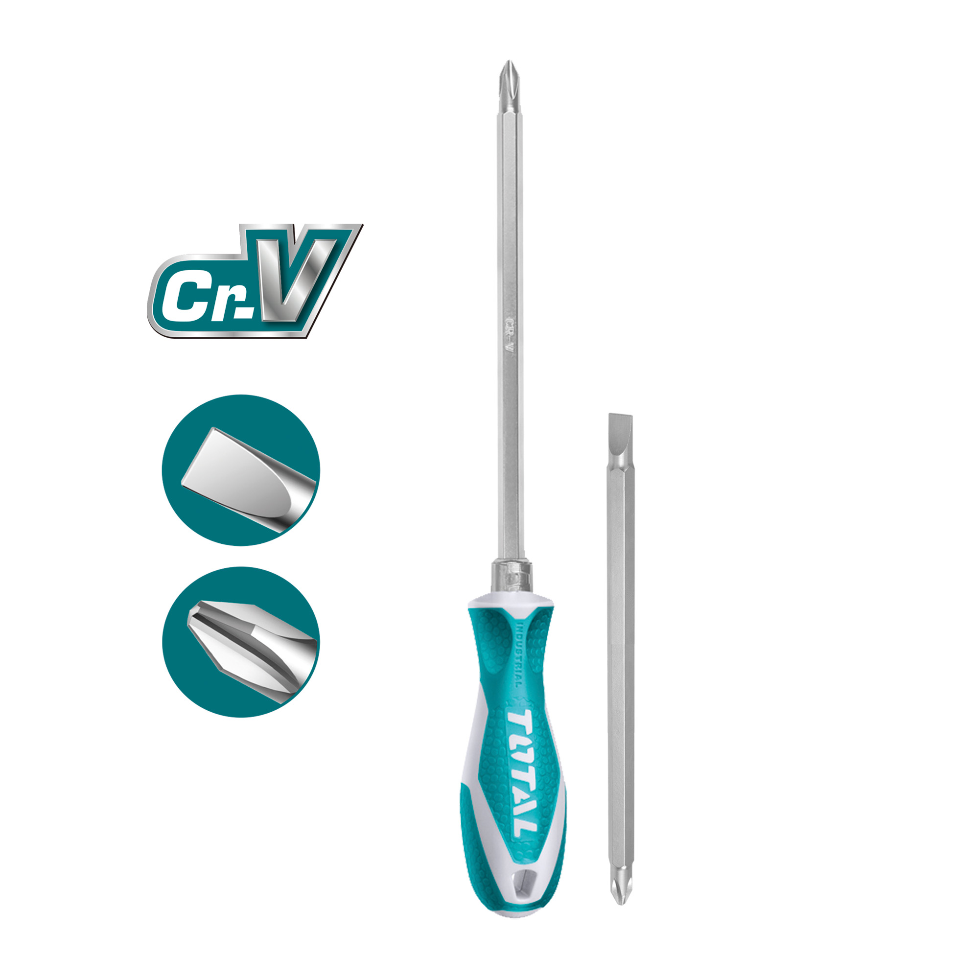 Set of interchangeable screwdrivers  THT250206 | 160 mm | Chrome-vanadium (Cr-V)