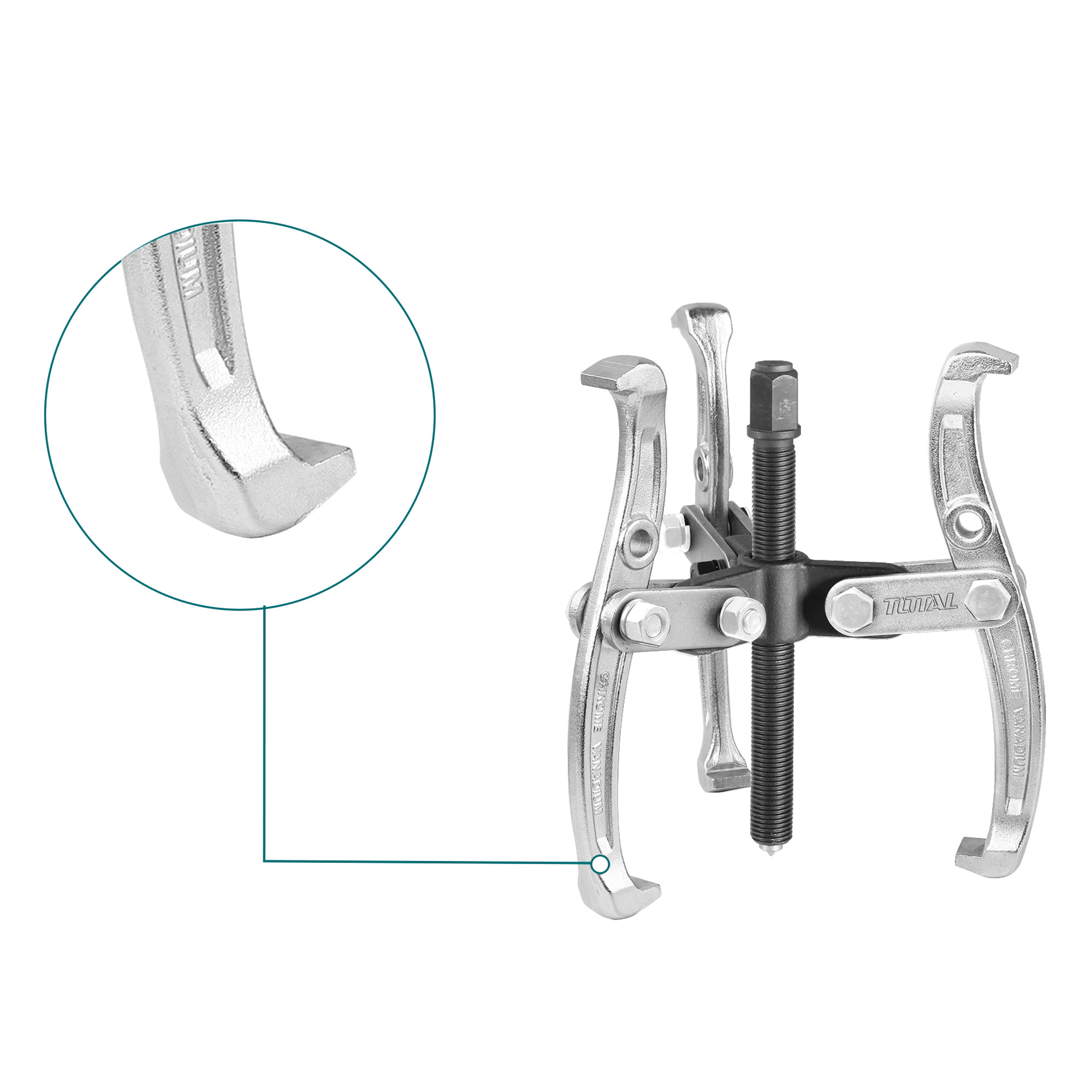 3-jaw puller THTGP336 | 75 mm | Chrome-vanadium (Cr-V)