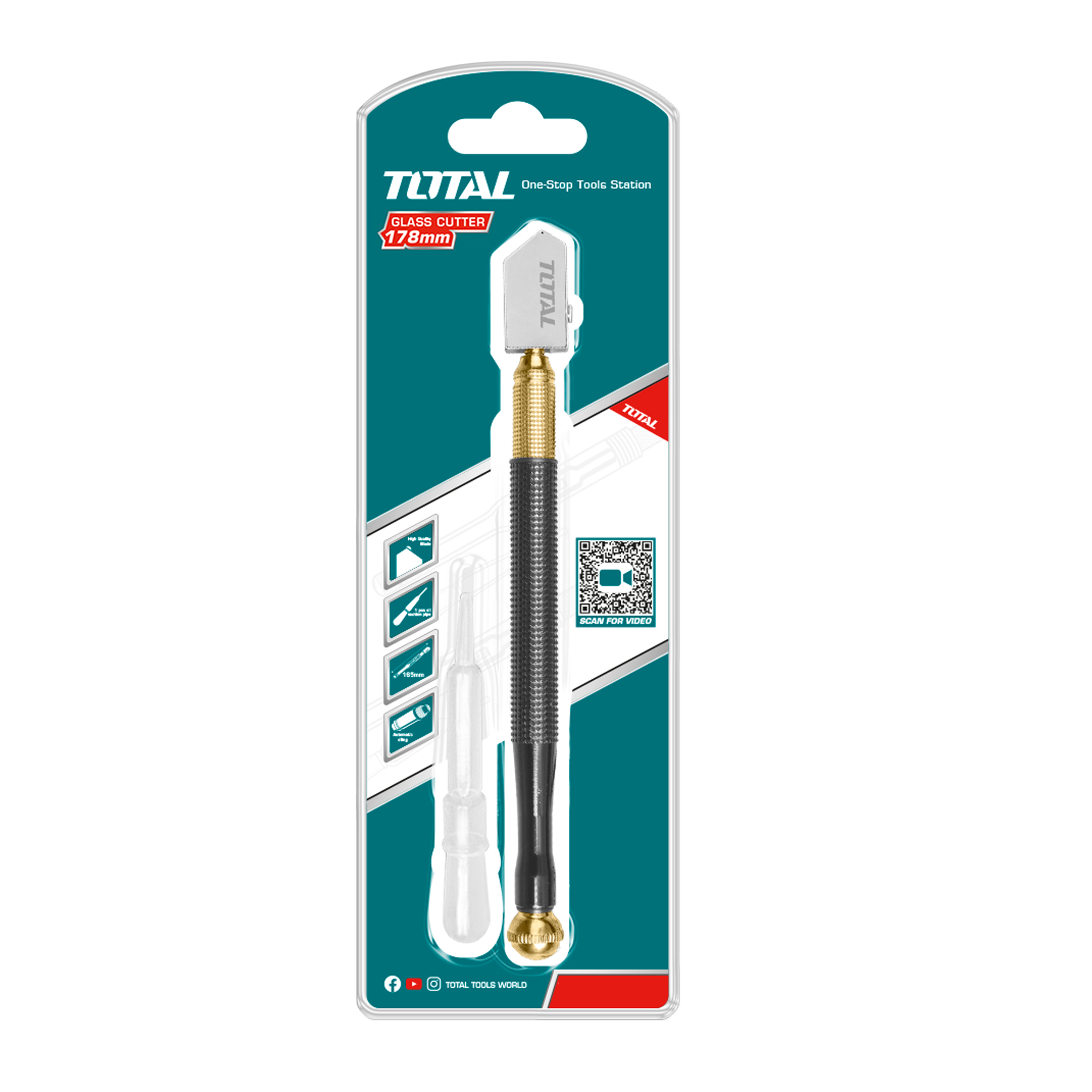 Glass cutter PRO THT561781 | 178 mm | Steel