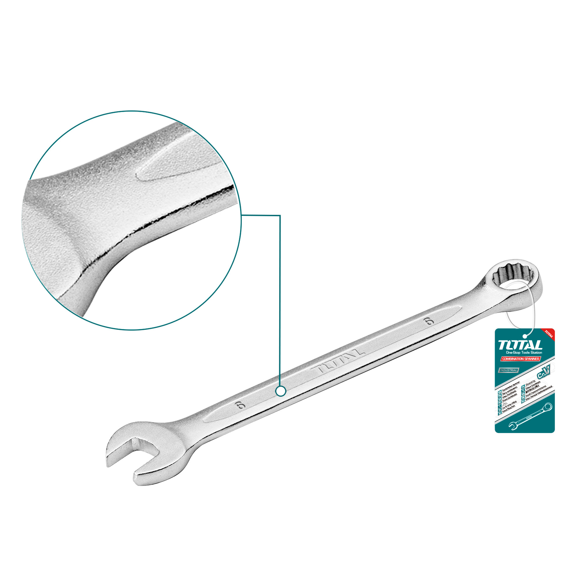 Combination Wrench TCSPA | 21 x 253 mm | Chrome-vanadium (Cr-V)