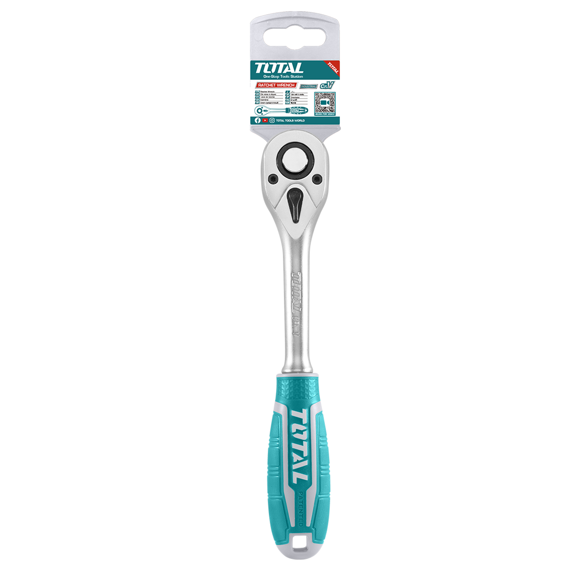 Reversible ratchet wrench THT106 | 260 mm / 1/2'' drive | Chrome-vanadium (Cr