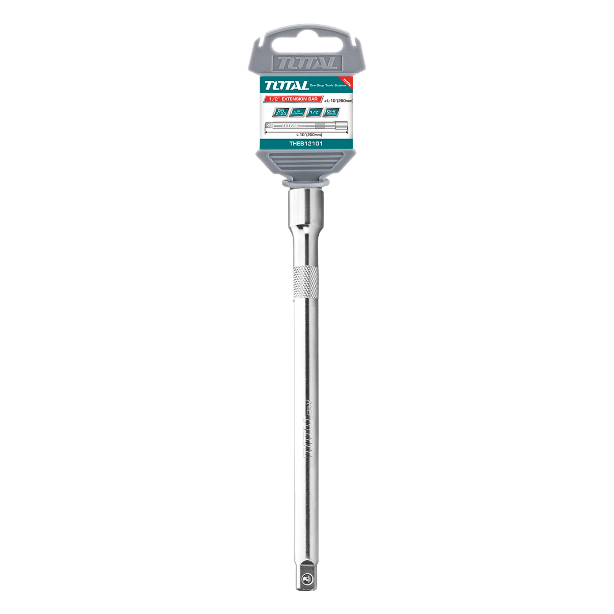 Square drive extension bar 1/2'' THEB12 | 250 mm | Chrome-vanadium (Cr-V)
