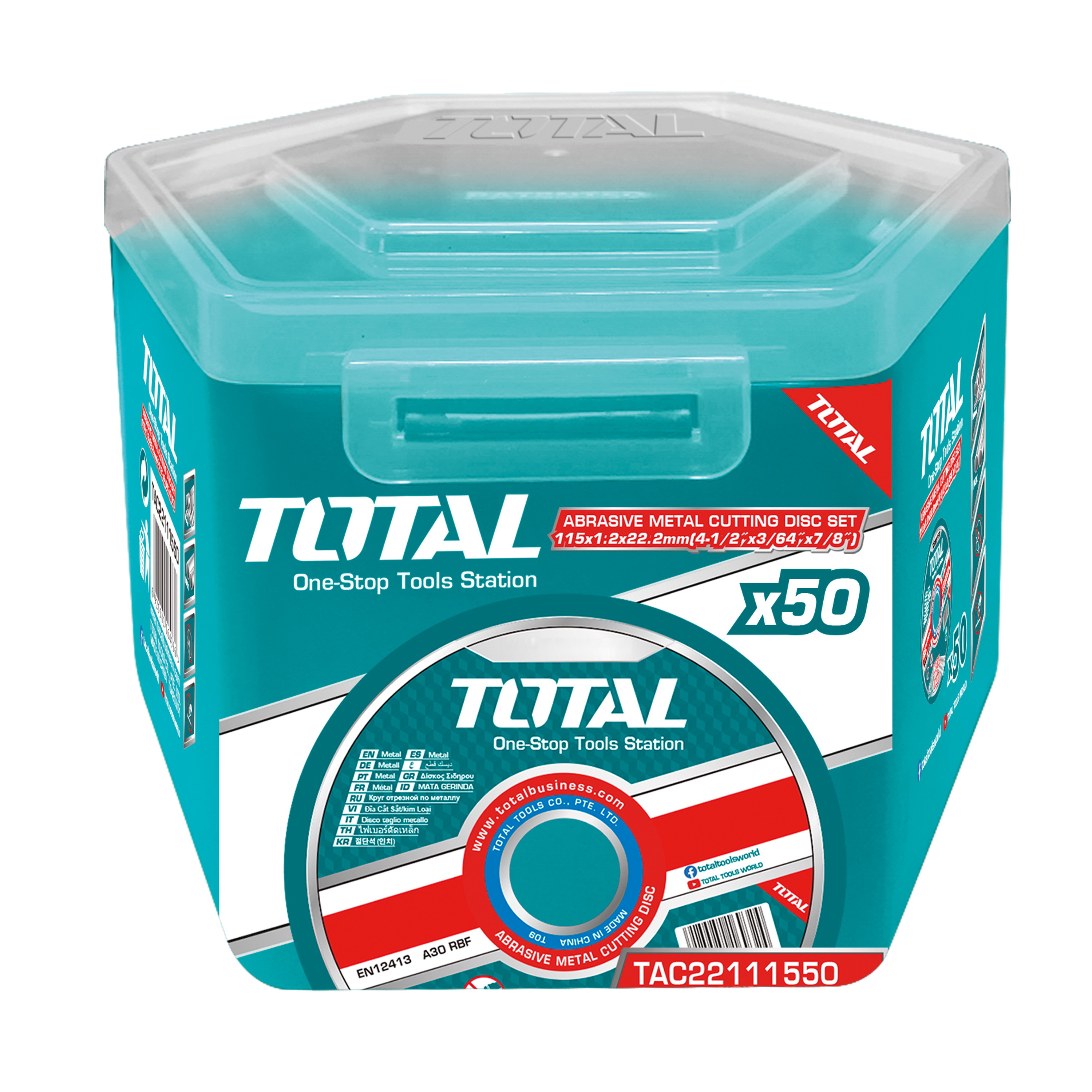 Box of 50 cutting discs TAC22111550 | Ø115 mm