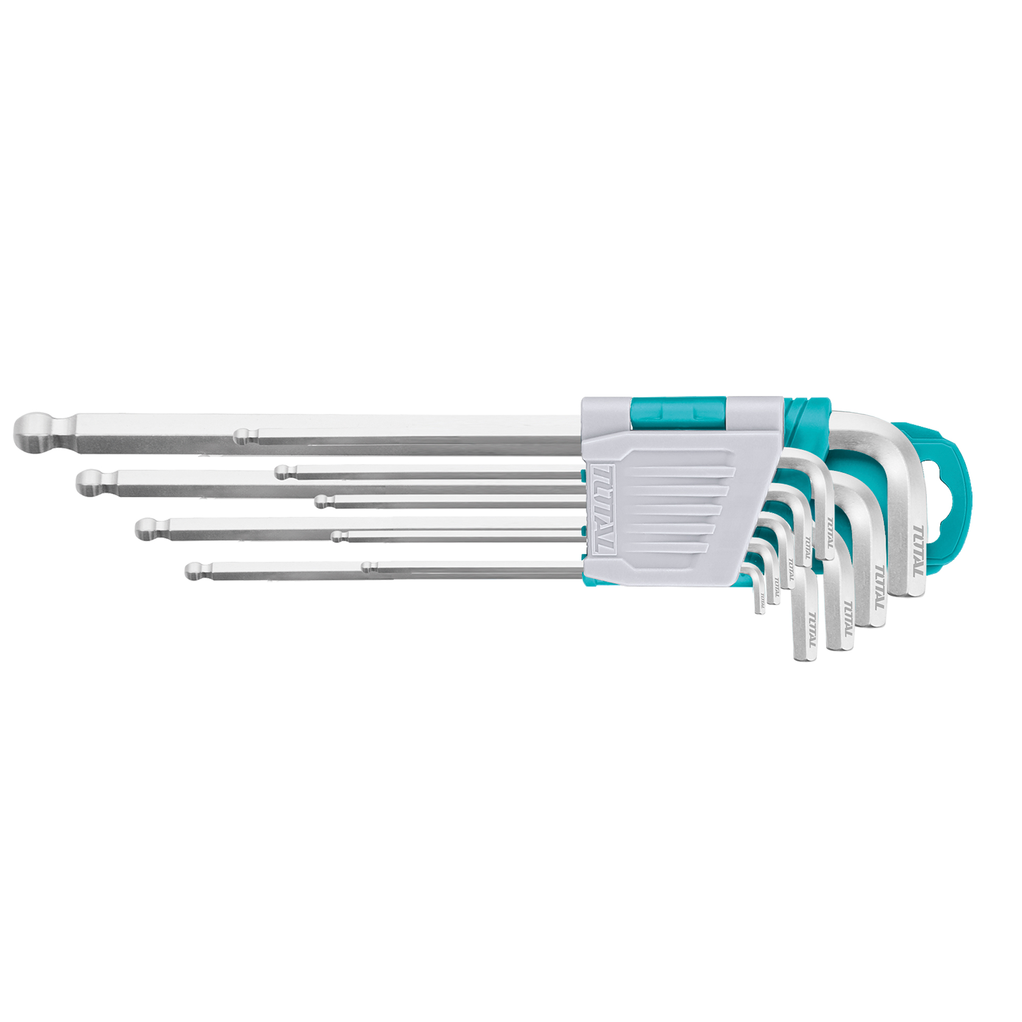 Set of 9 ball-end hex keys THT106291 | Chrome-vanadium (Cr-V)