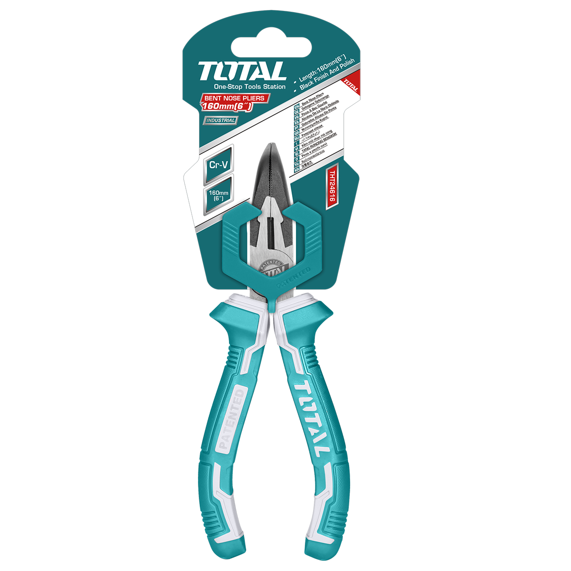 Bent-nose pliers THT24616 | 160 mm | Chrome-vanadium (Cr-V)