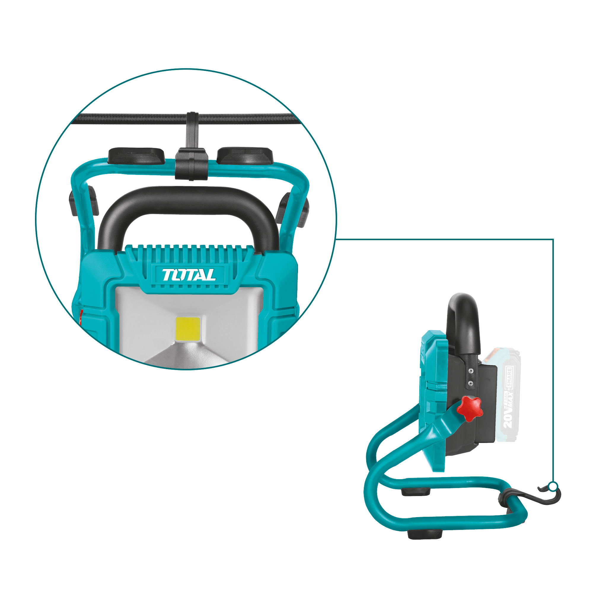 Cordless LED Floodlight TWLI2025 | 20 V