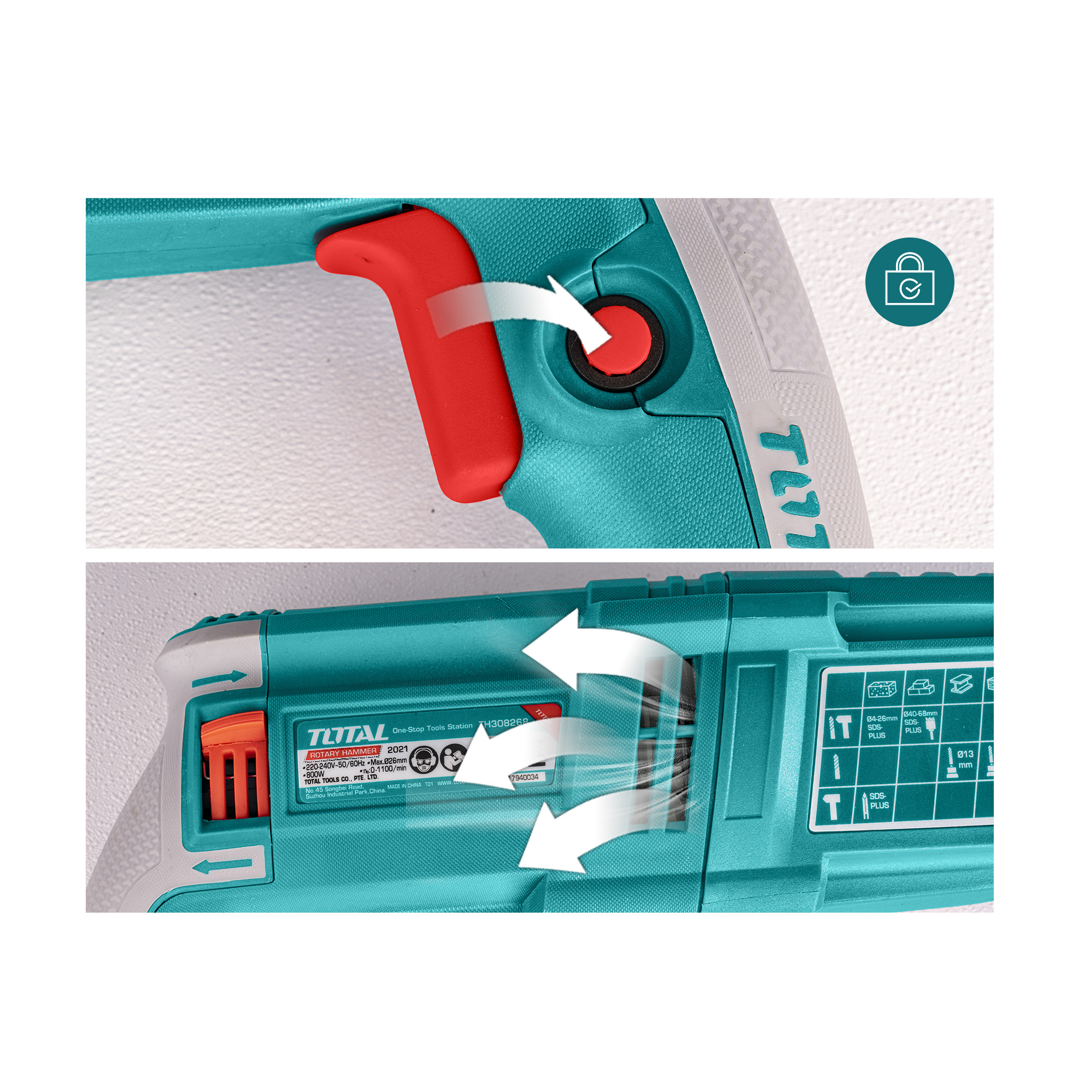 Rotary Hammer TH309288 | 950 W - 2.5 j