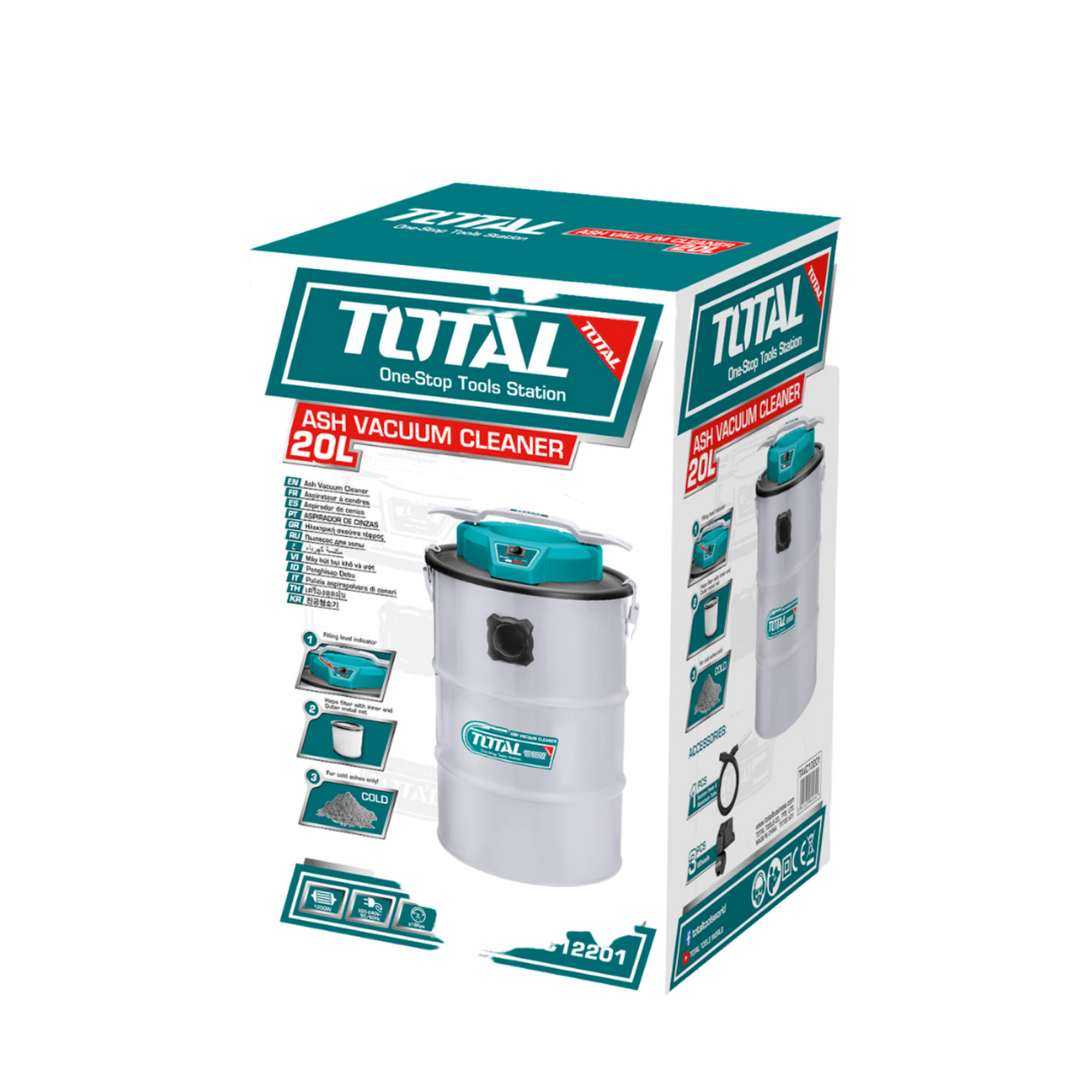 Ash Vacuum Cleaner TAVC12201 | 1200 W - 20 l