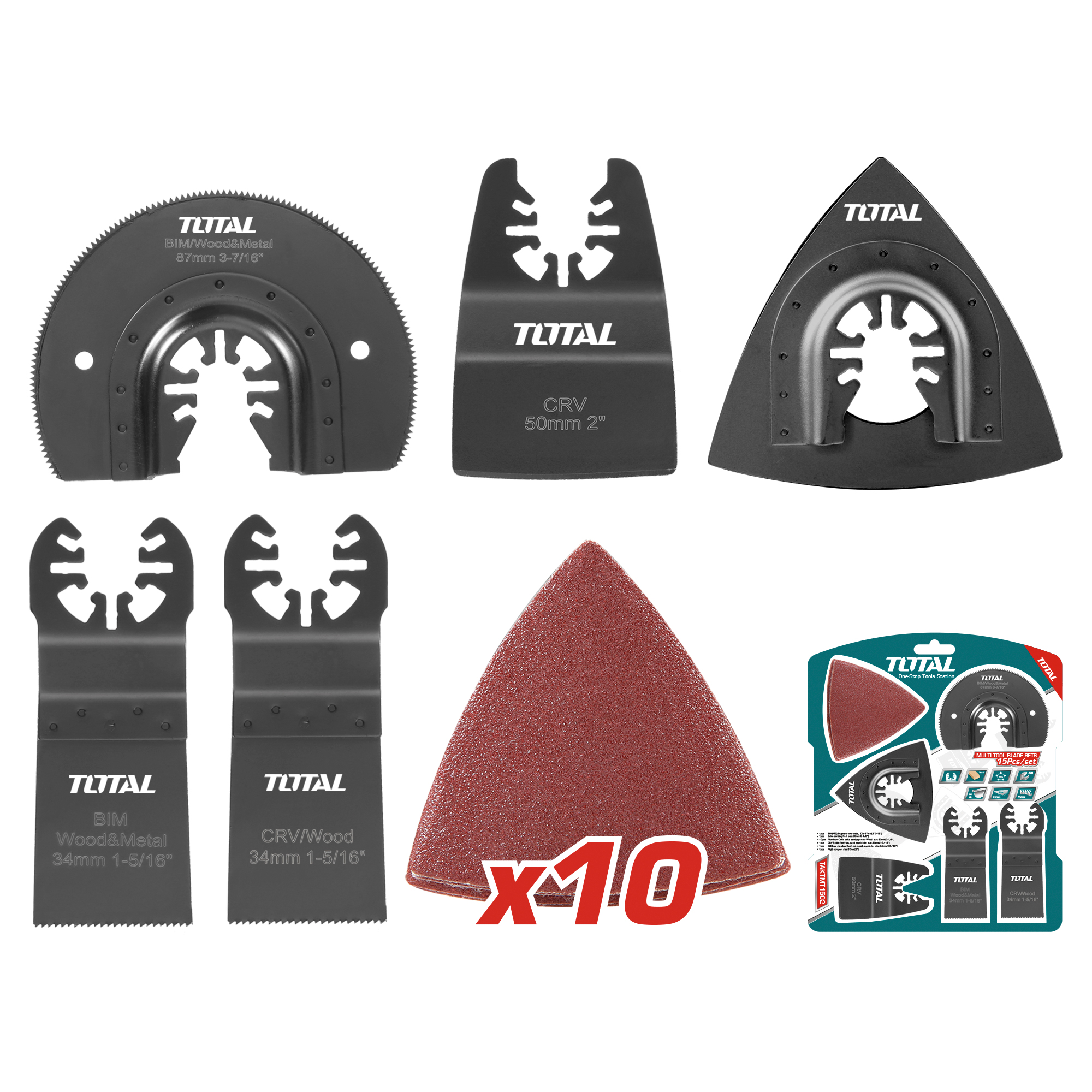 Set of blades for multifunction tool TAKTMT1502