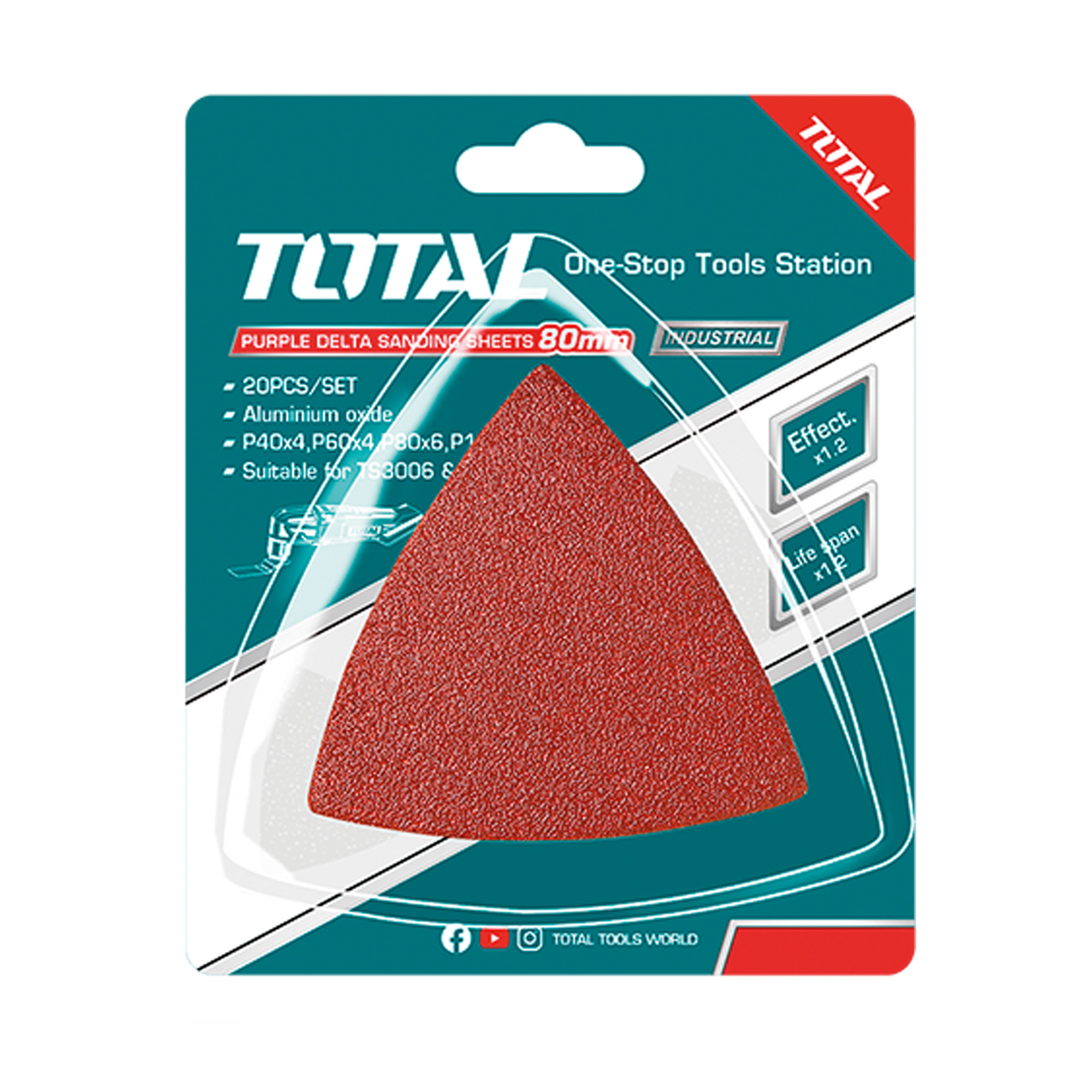 Set of abrasive sheets for multifunction sander TAC78080201