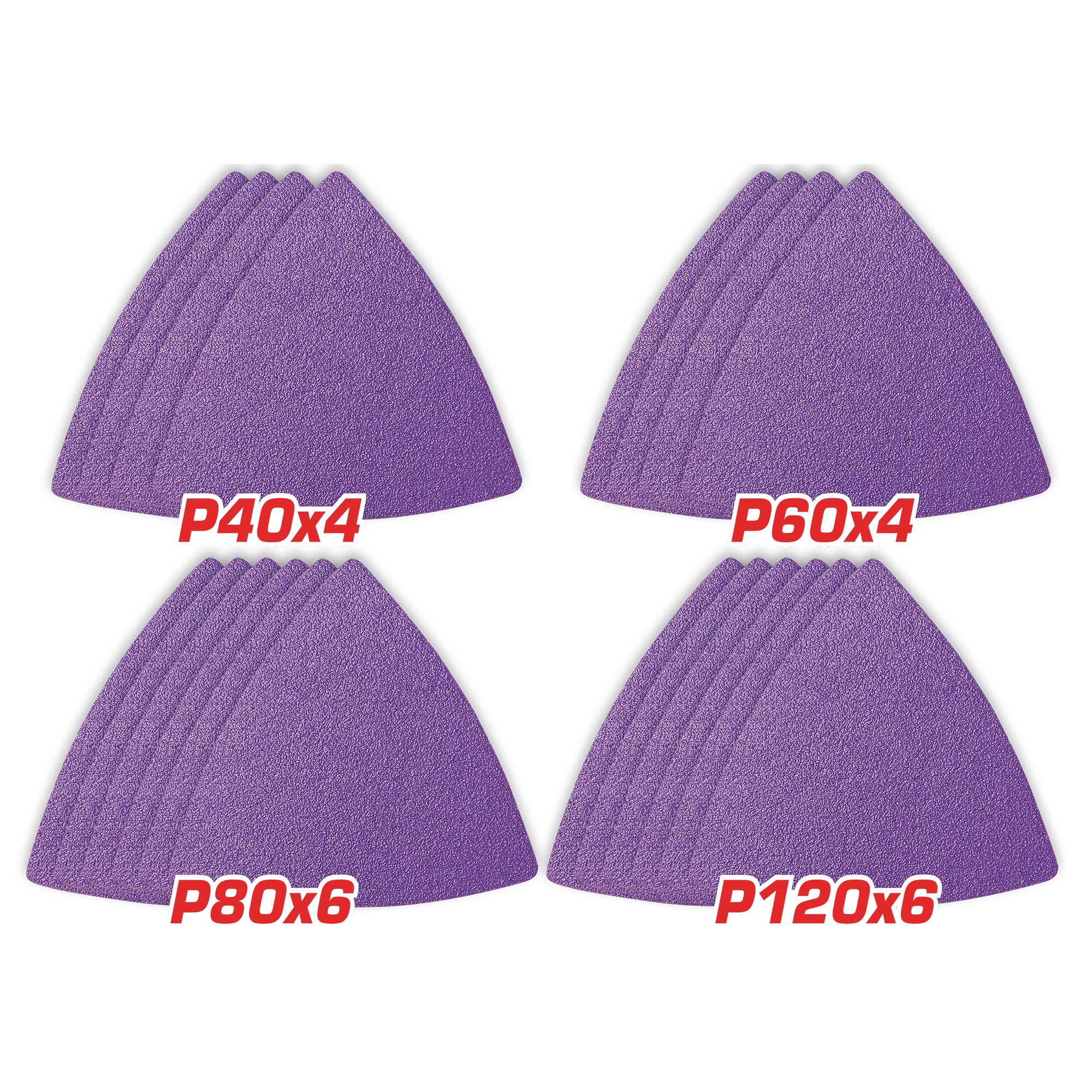 Set of abrasive sheets for multifunction sander TAC78080202