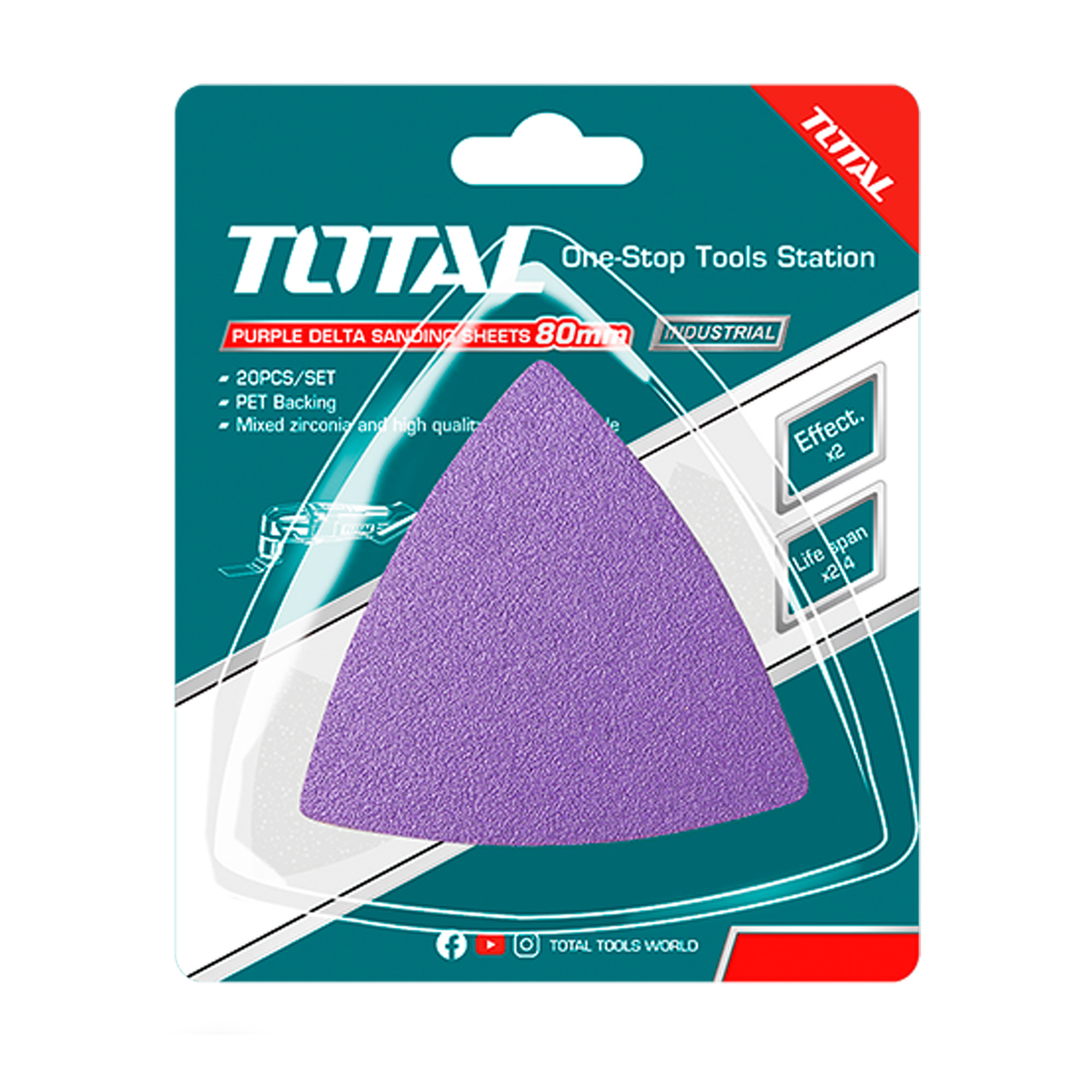 Set of abrasive sheets for multifunction sander TAC78080202